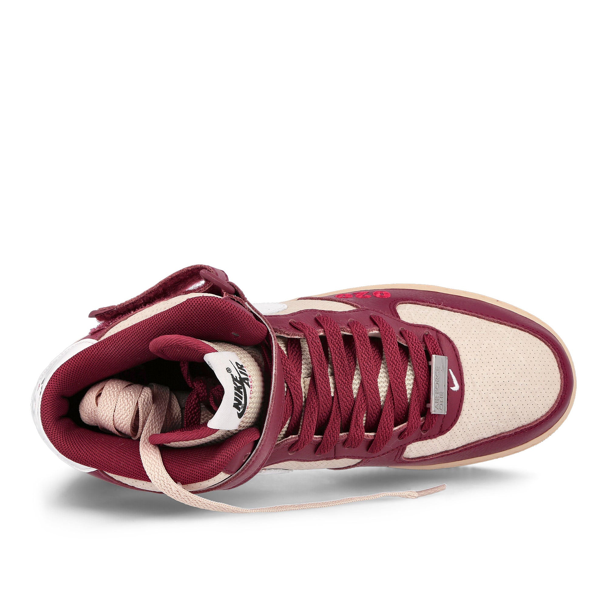 Nike air force 1 mid Team Red-White - Pearl White - Black Mid Top Sneakers Detailfoto | Overkill