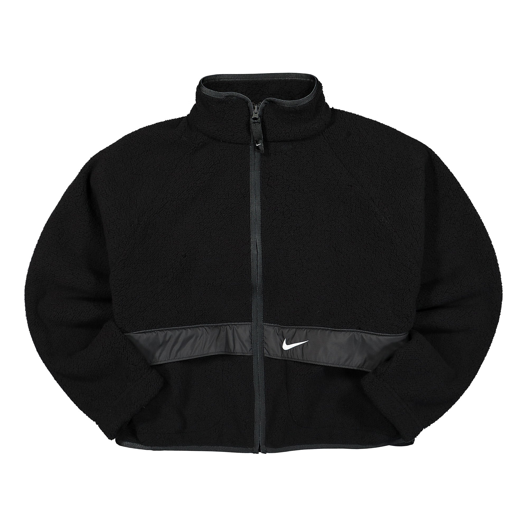 Nike Wmns NSW Essentials Sherpa Jacket Black / White Jackets DO7760 010 | Overkill