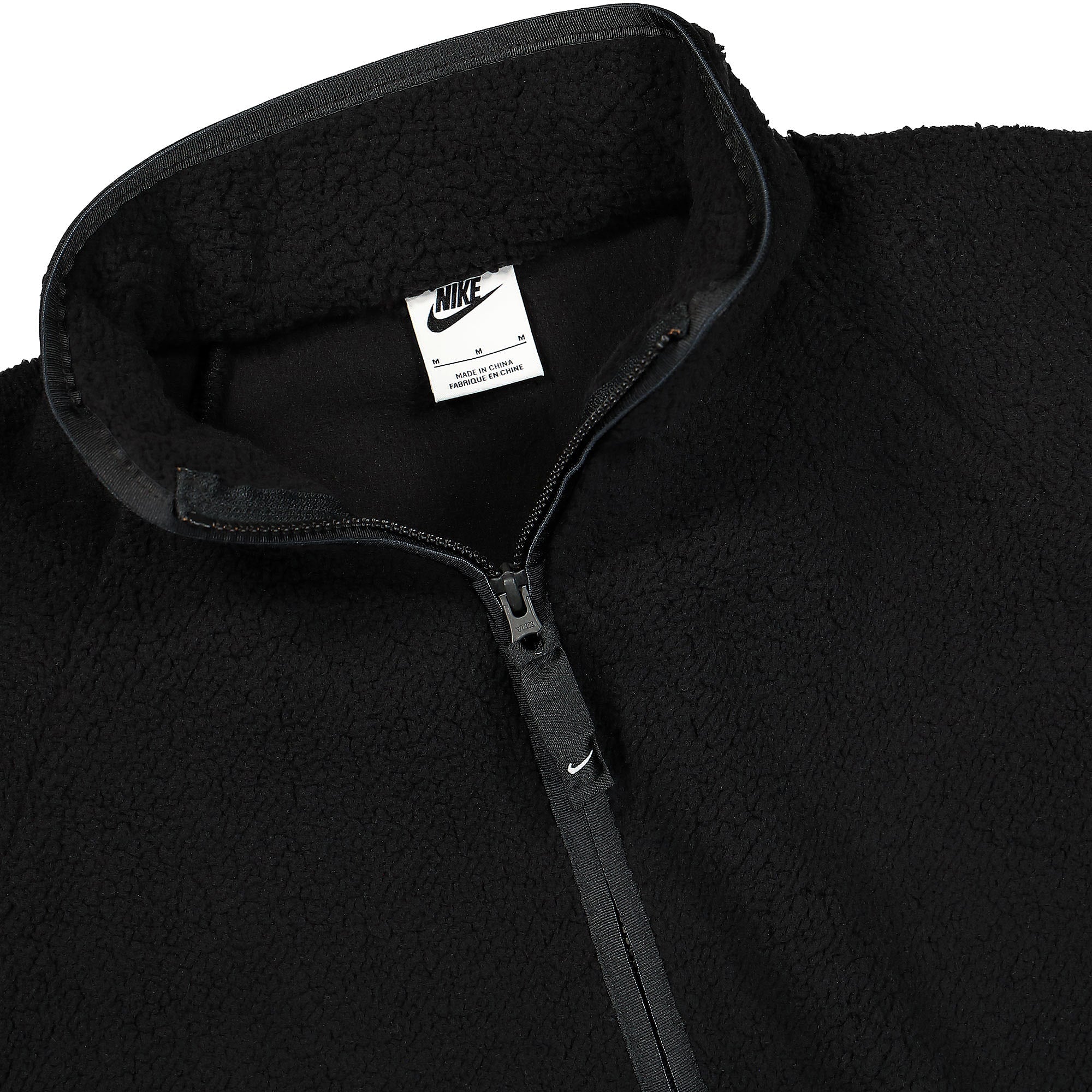 Nike Wmns NSW Essentials Sherpa Jacket Black / White Jackets Close-up | Overkill