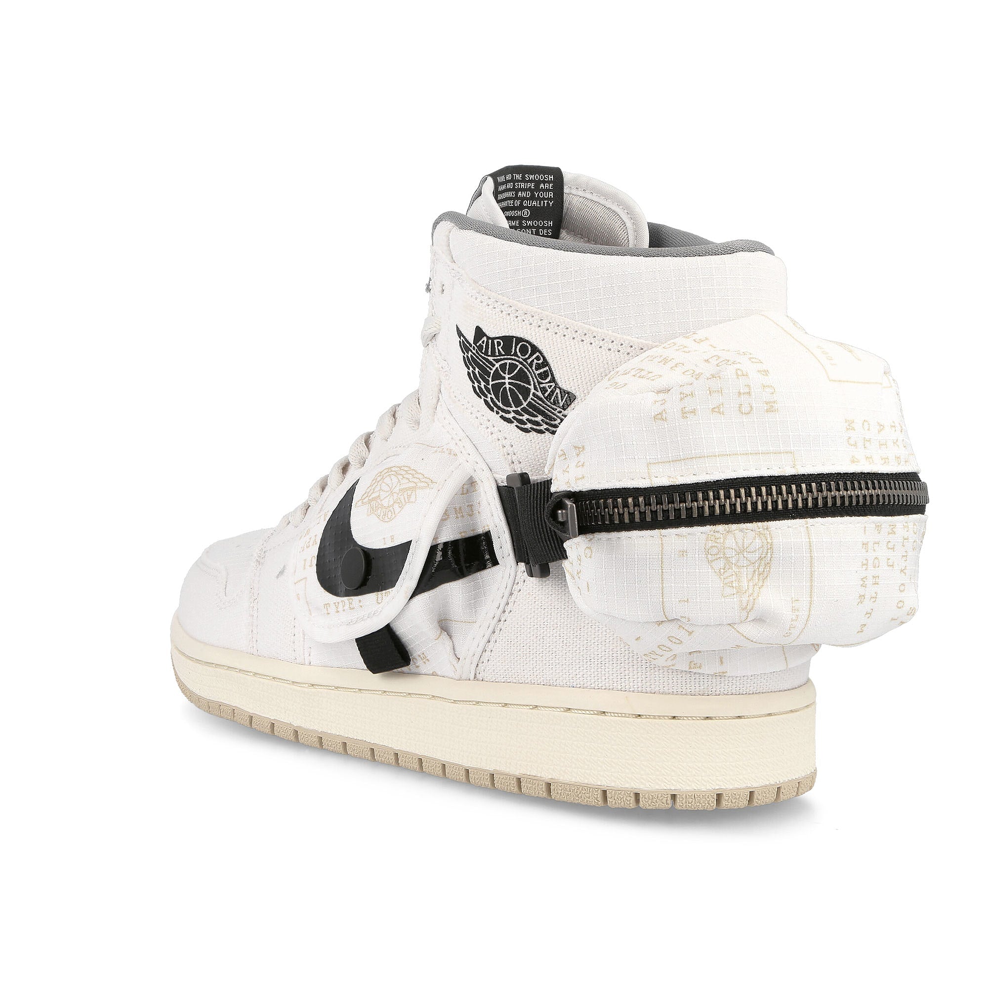 Jordan Air Jordan 1 Utility White-Black - Sail High Top Sneakers Material | Overkill