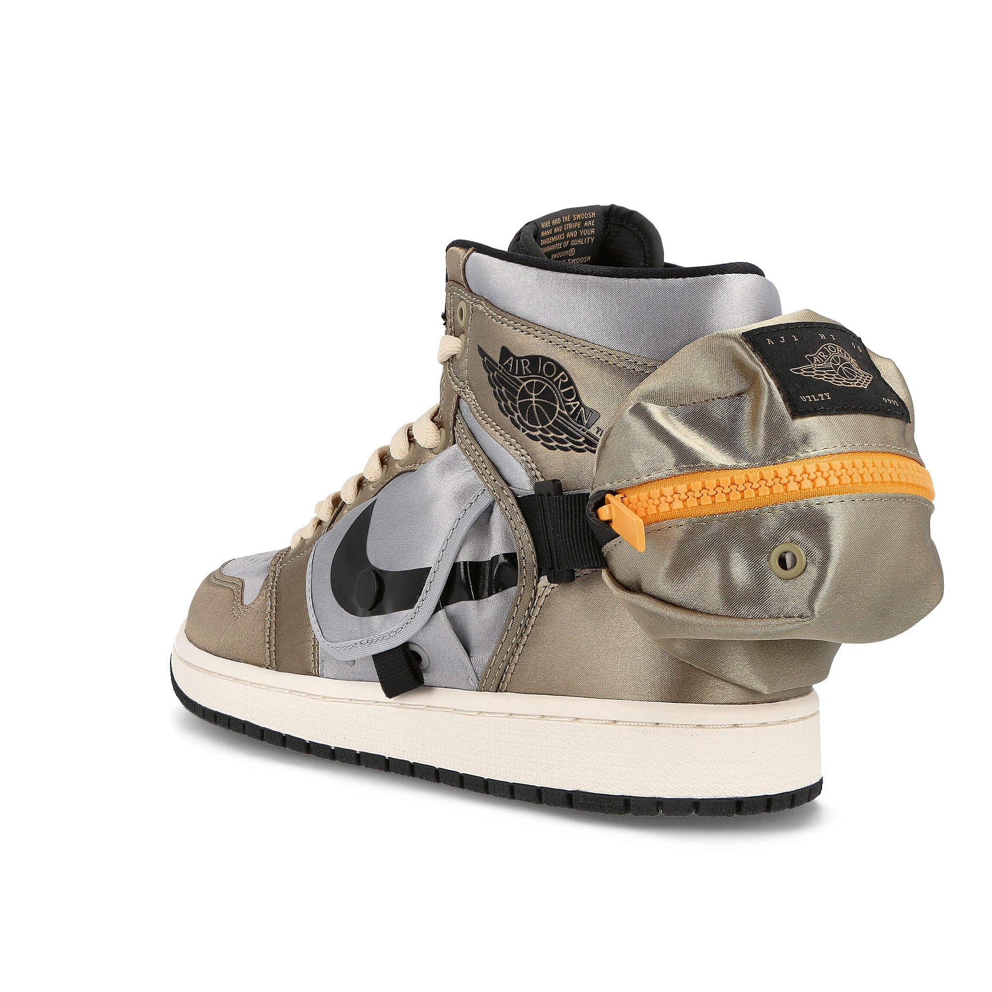 Jordan Air Jordan 1 Utility Neutral Olive-Taxi - Light Steel Grey - Black High Top Sneakers Material | Overkill