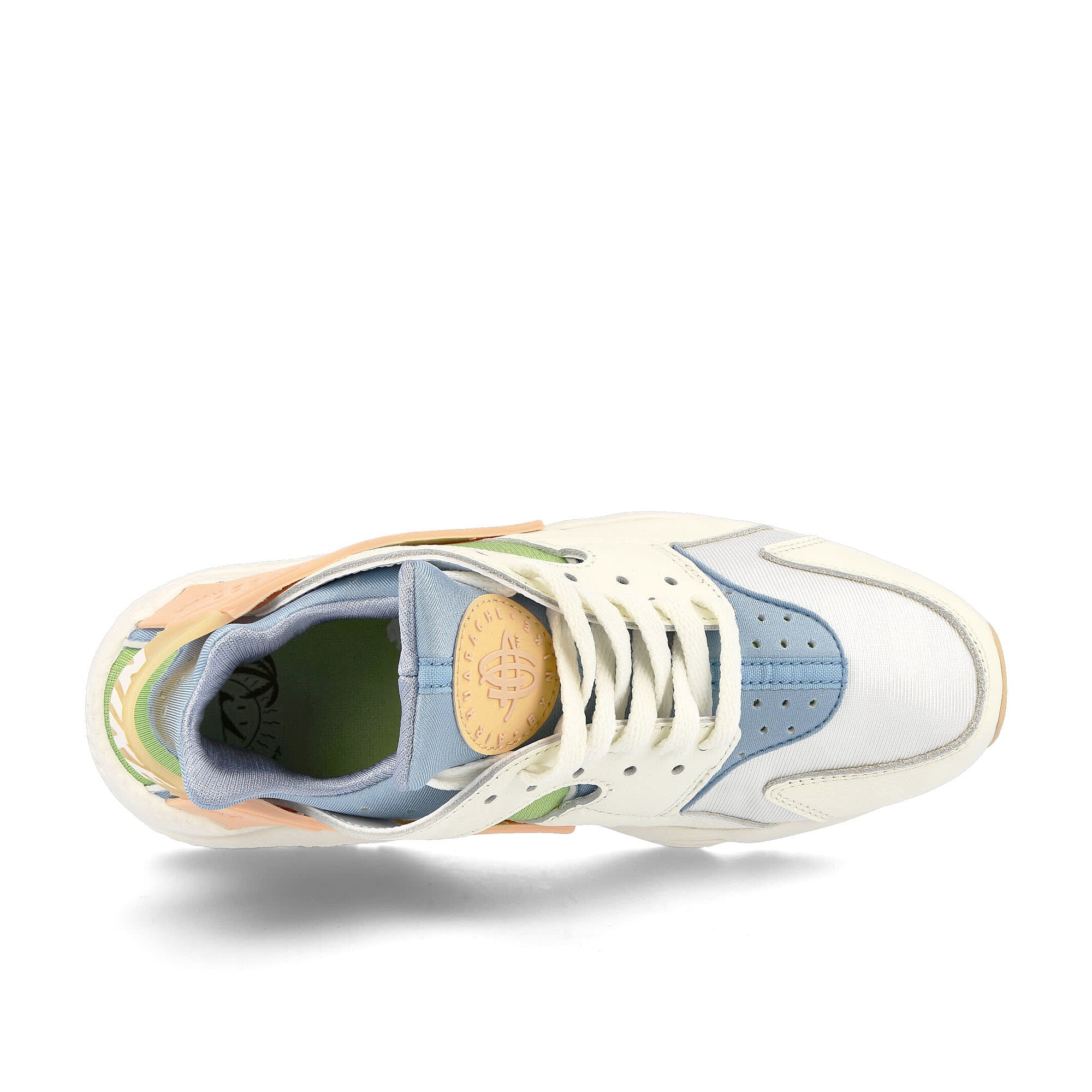 Nike wmns air huarache se Sail-Artic Orange - Worn Blue - Vivid Green Sneakers Detailfoto | Overkill