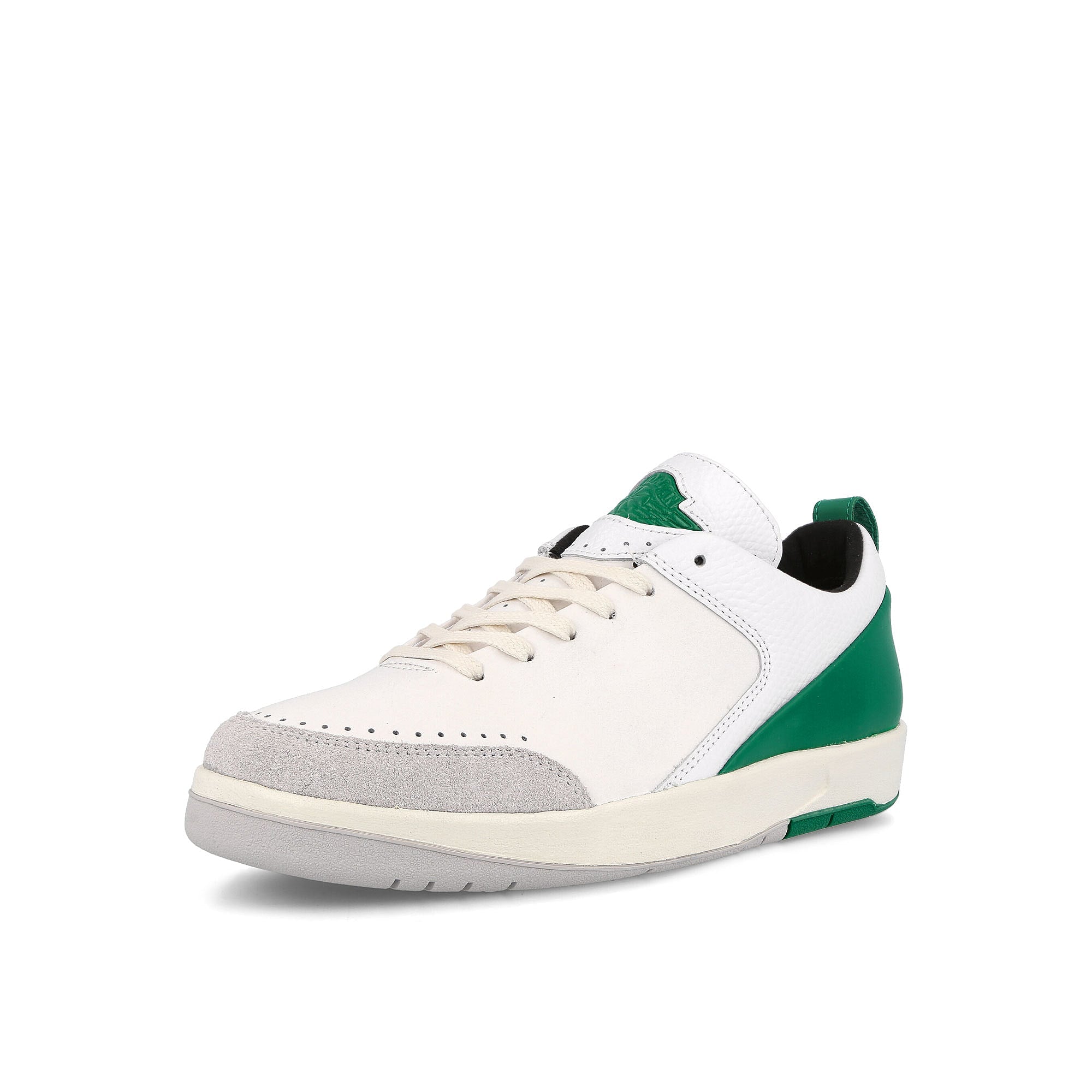 Jordan Wmns Air Jordan 2 Retro Low SE White / Malachite - Neutral Grey - Sail Sneakers Close Up | Overkill