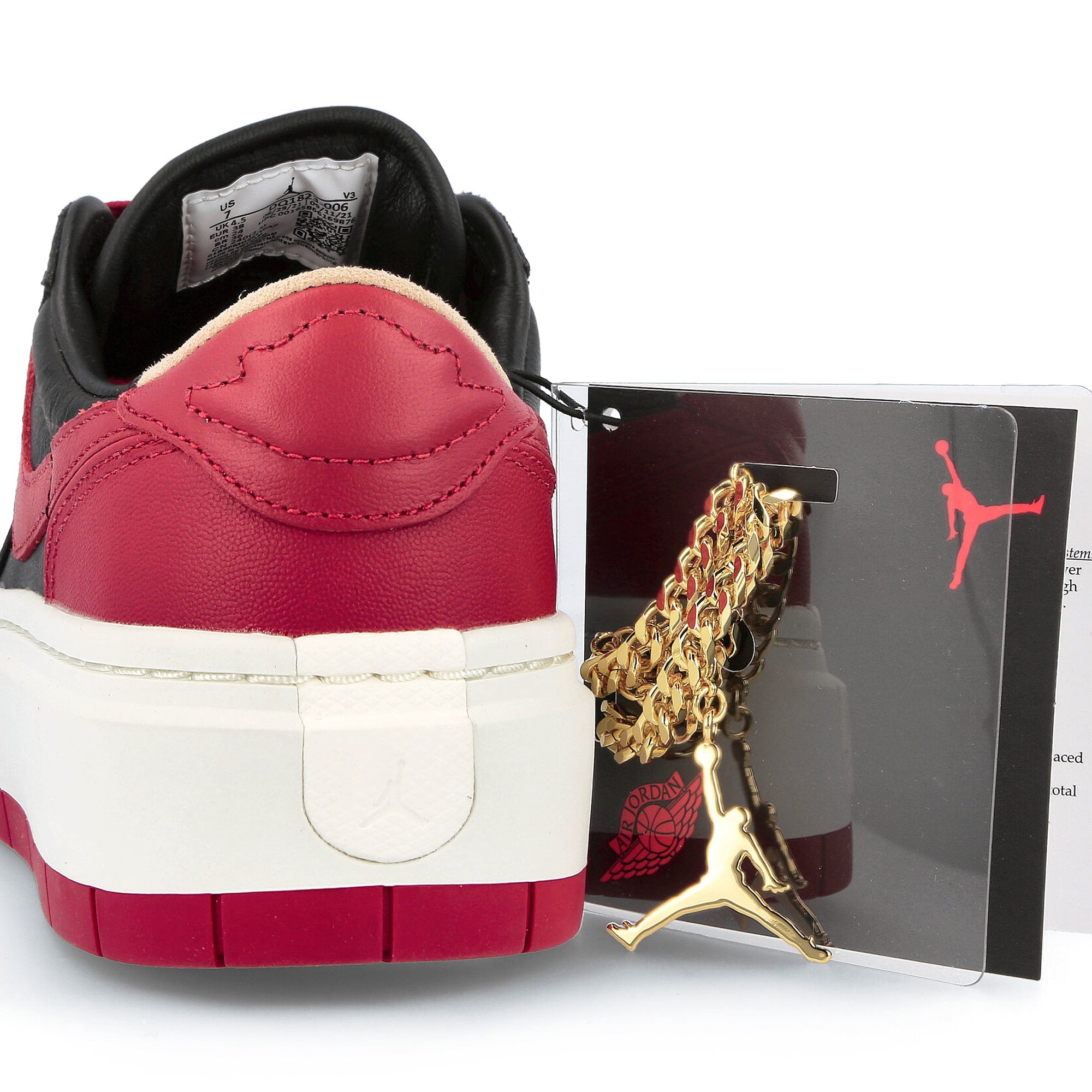 Jordan Wmns Air Jordan 1 Elevate Low SE Black-Gym Red - Sail Sneakers Detailfoto | Overkill