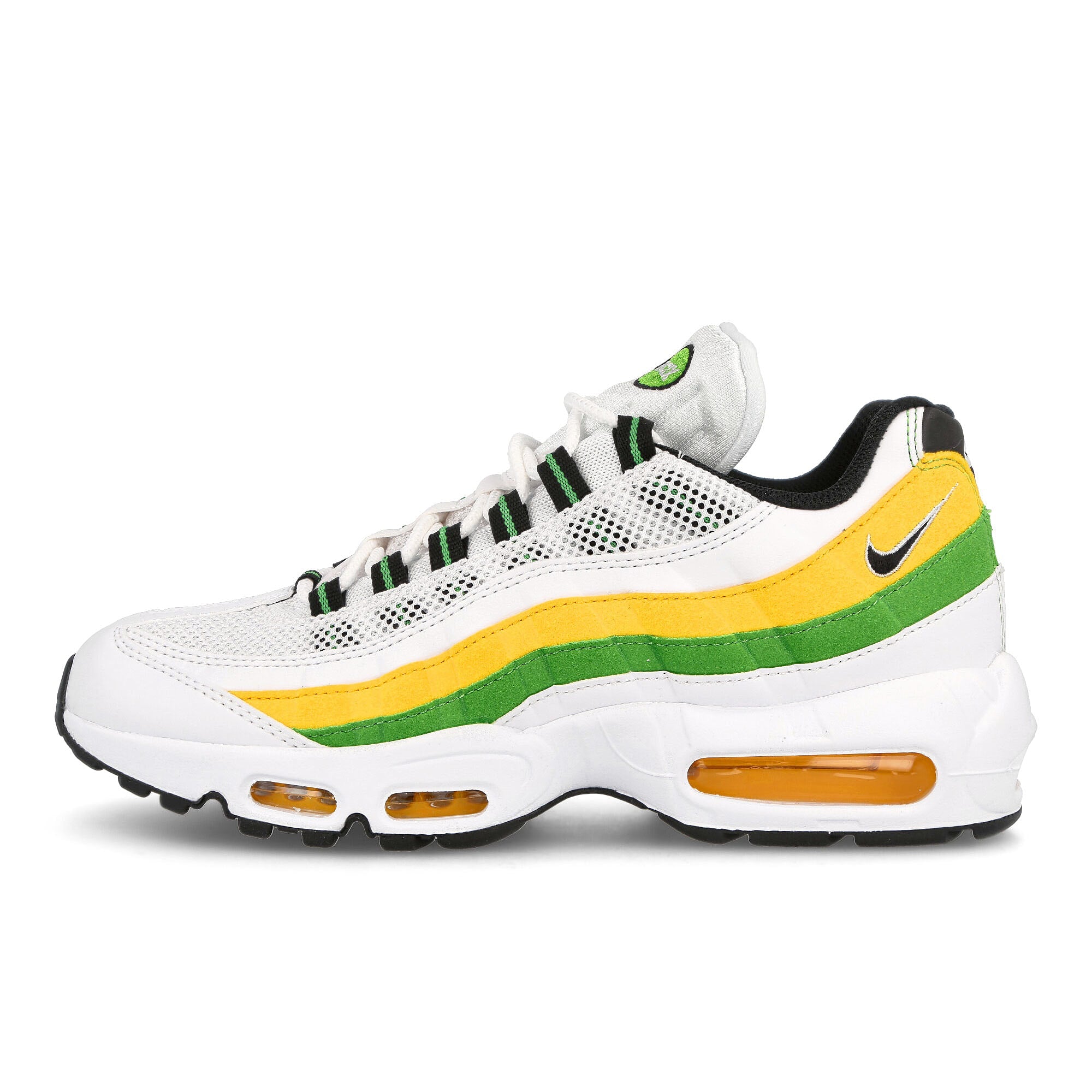 Nike air max 95 essential White / Black - Green Apple - Tour Yellow Low Top Sneakers DQ3429 100 | Overkill