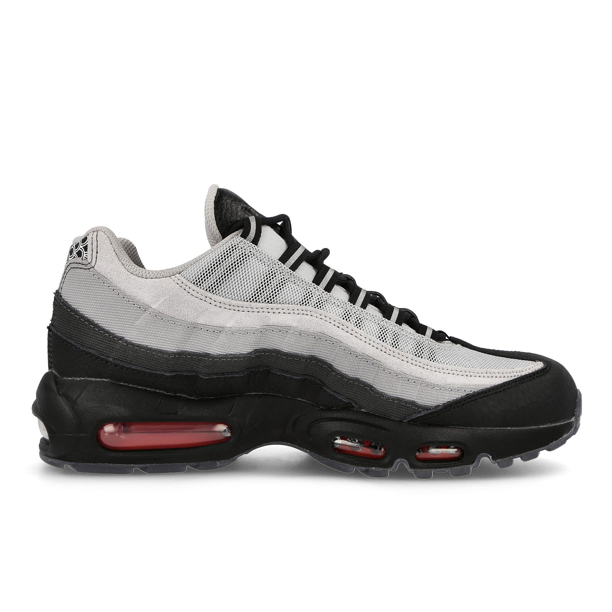 Nike Air Max 95 Premium Black / White - Pure Platinum - Light Smoke Grey Sneakers Silhouette | Overkill