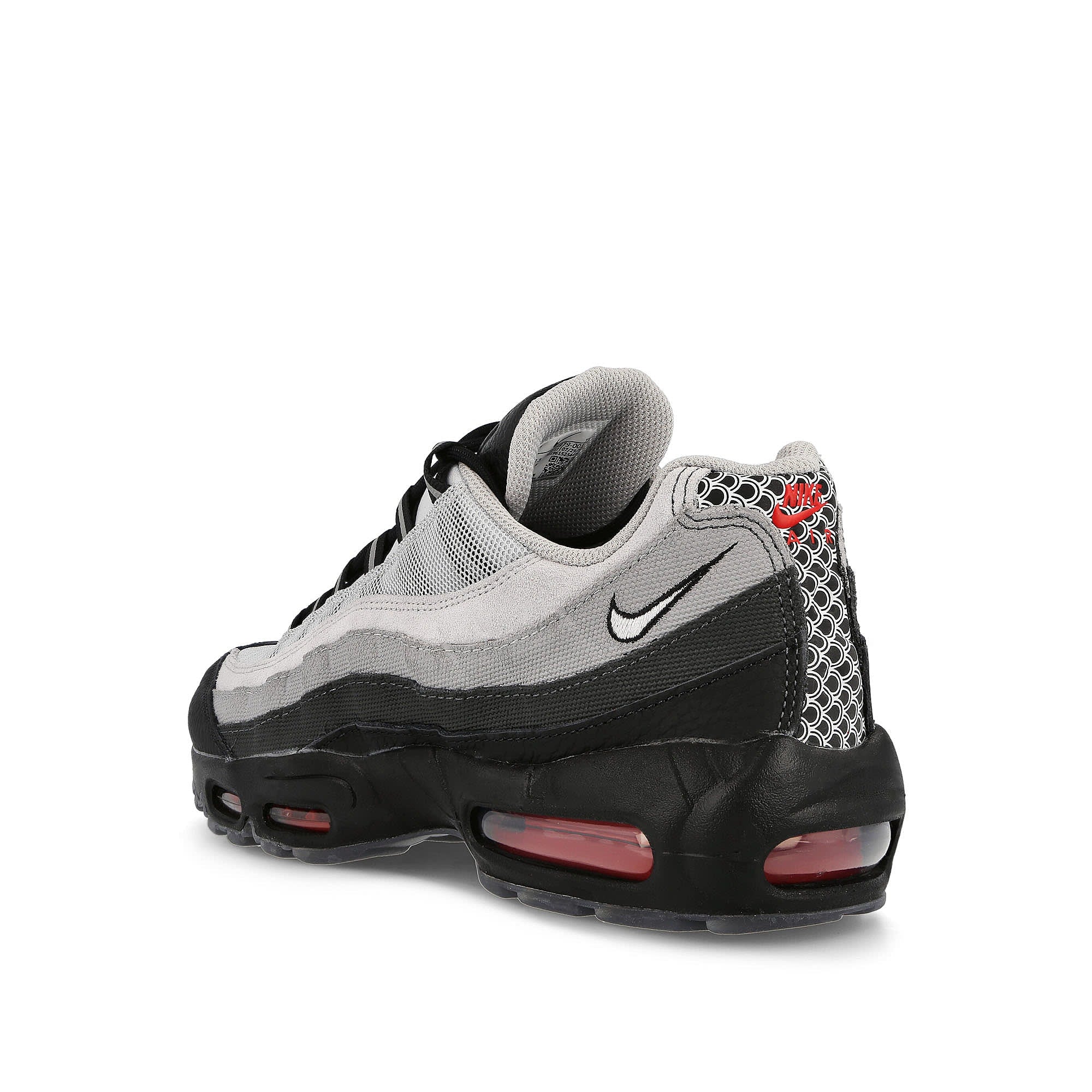 Nike Air Max 95 Premium Black / White - Pure Platinum - Light Smoke Grey Sneakers Material | Overkill
