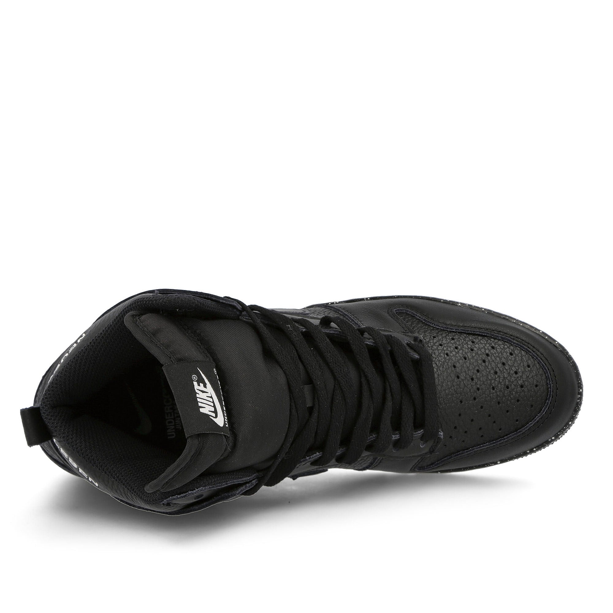 Nike Undercover x Nike Dunk High 1985 Black-Black - White High Top Sneakers Detail View 1 | Overkill