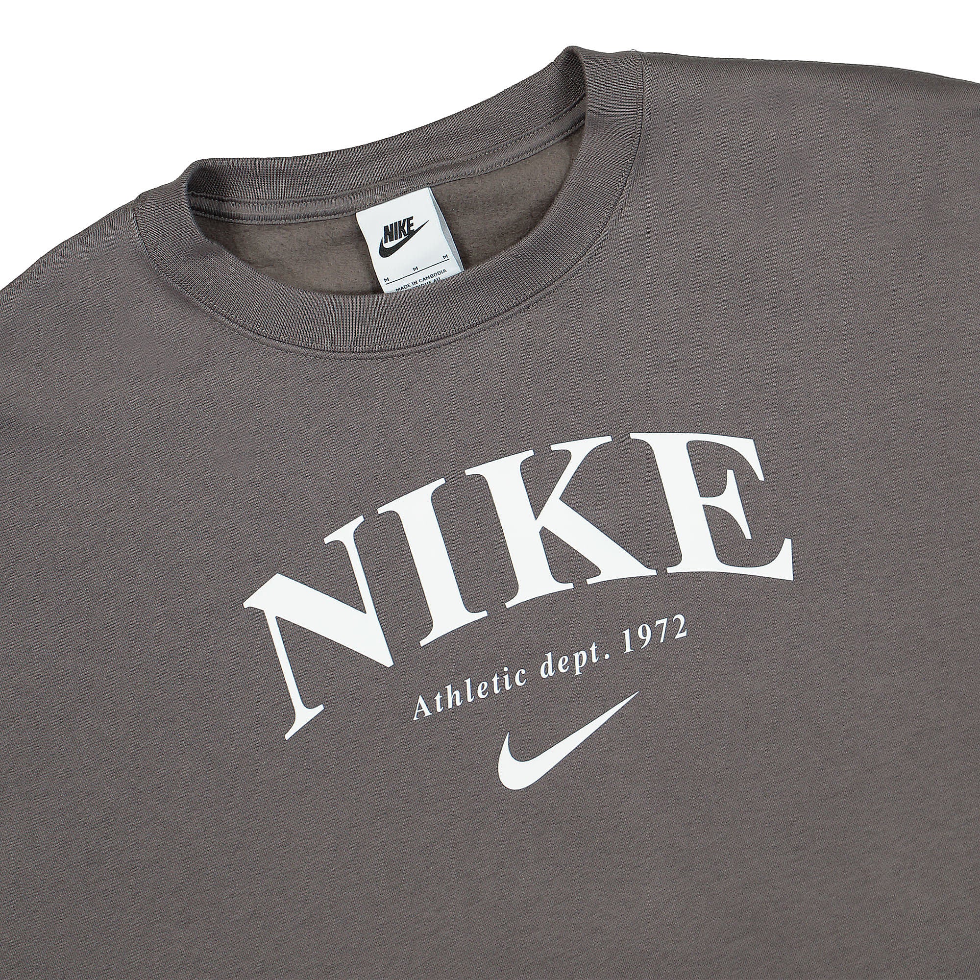 Nike Wmns Essentials Oversized Fleece Sweatshirt Cave Stone / White Sweatshirts Close-up | Overkill