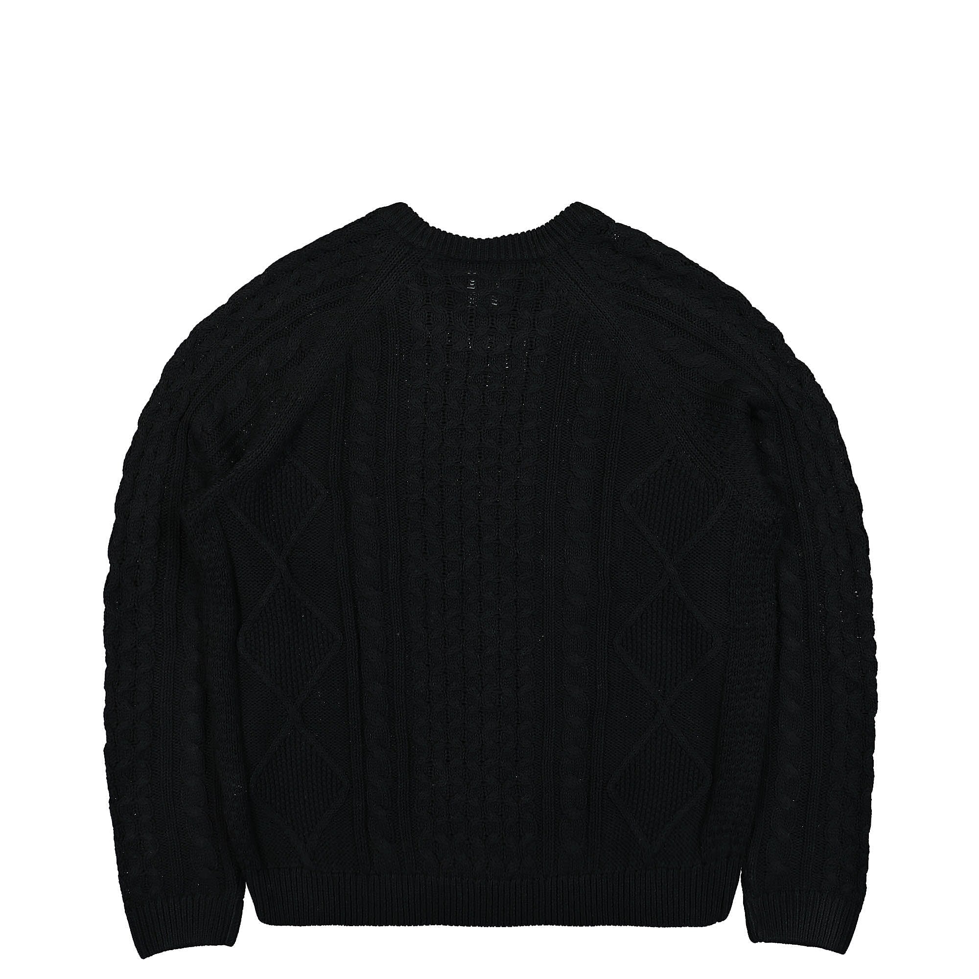 Nike Cable Knit Long Sleeve Sweater Black Sweatshirts Material | Overkill