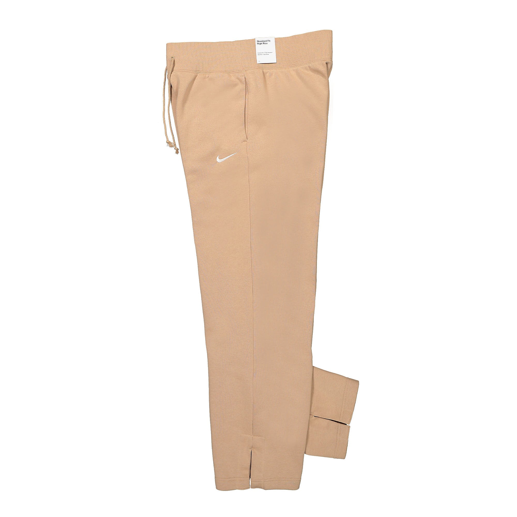 Nike W Phoenix Fleece High Waisted Wide Leg Sweatpants Hemp / Sail Sweat & Track Pants Close-up | Overkill