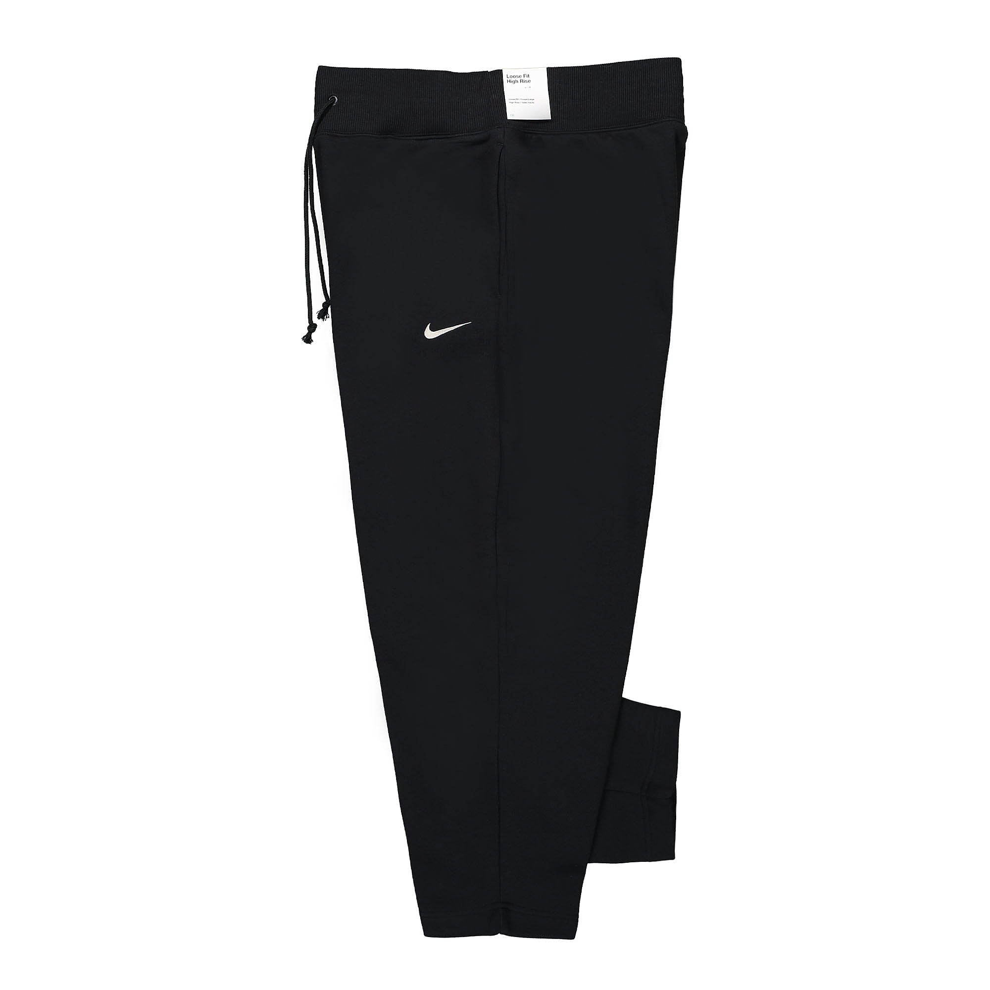 Nike W Phoenix Fleece High Waisted Curve Sweatpants Black / Sail Sweat & Track Pants Close-up | Overkill