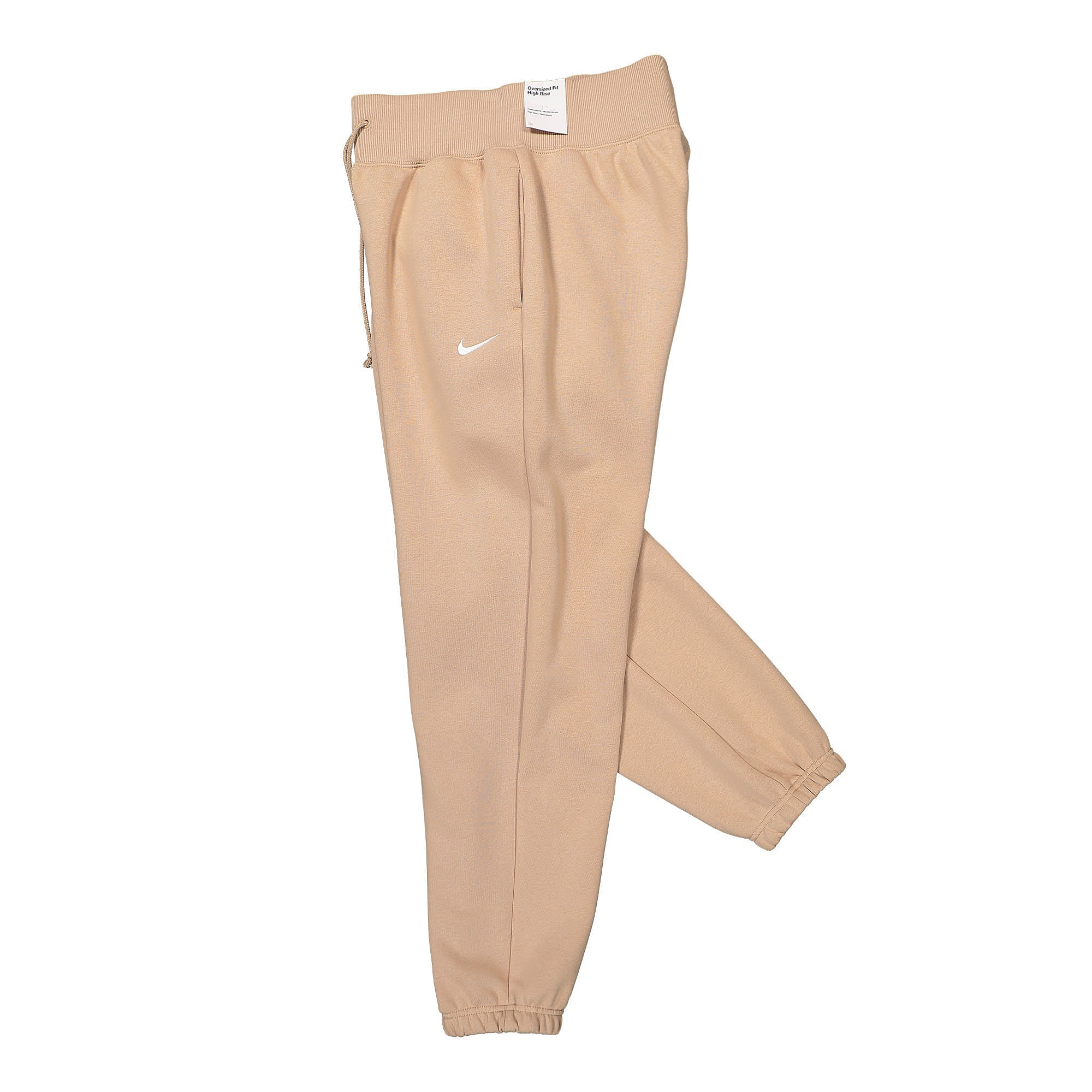 Nike Wmns NSW Phoenix High Rise Fleece Pant Hemp / Sail Sweat & Track Pants Close-up | Overkill