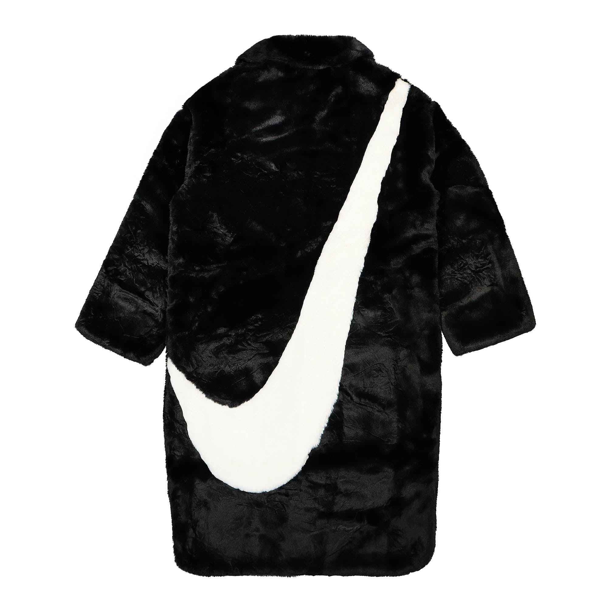 Nike W NSW Faux Fur Long Jacket Black / Dark Smoke Grey / Sail Jackets Material | Overkill