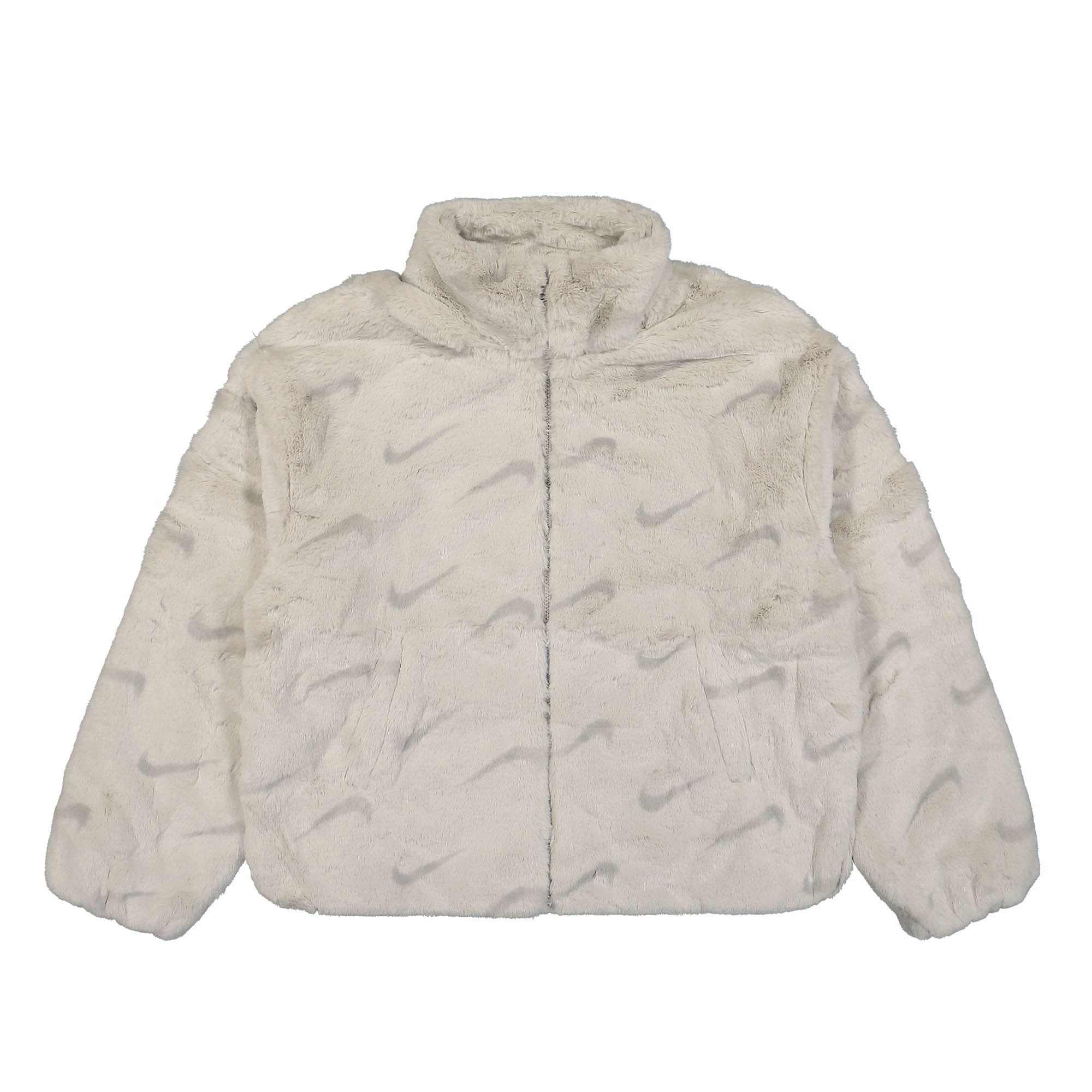 Nike Wmns Printed Faux Fur Jacket Light bone /Light Iron Ore / Light Iron Ore Jackets DQ6842 072 | Overkill