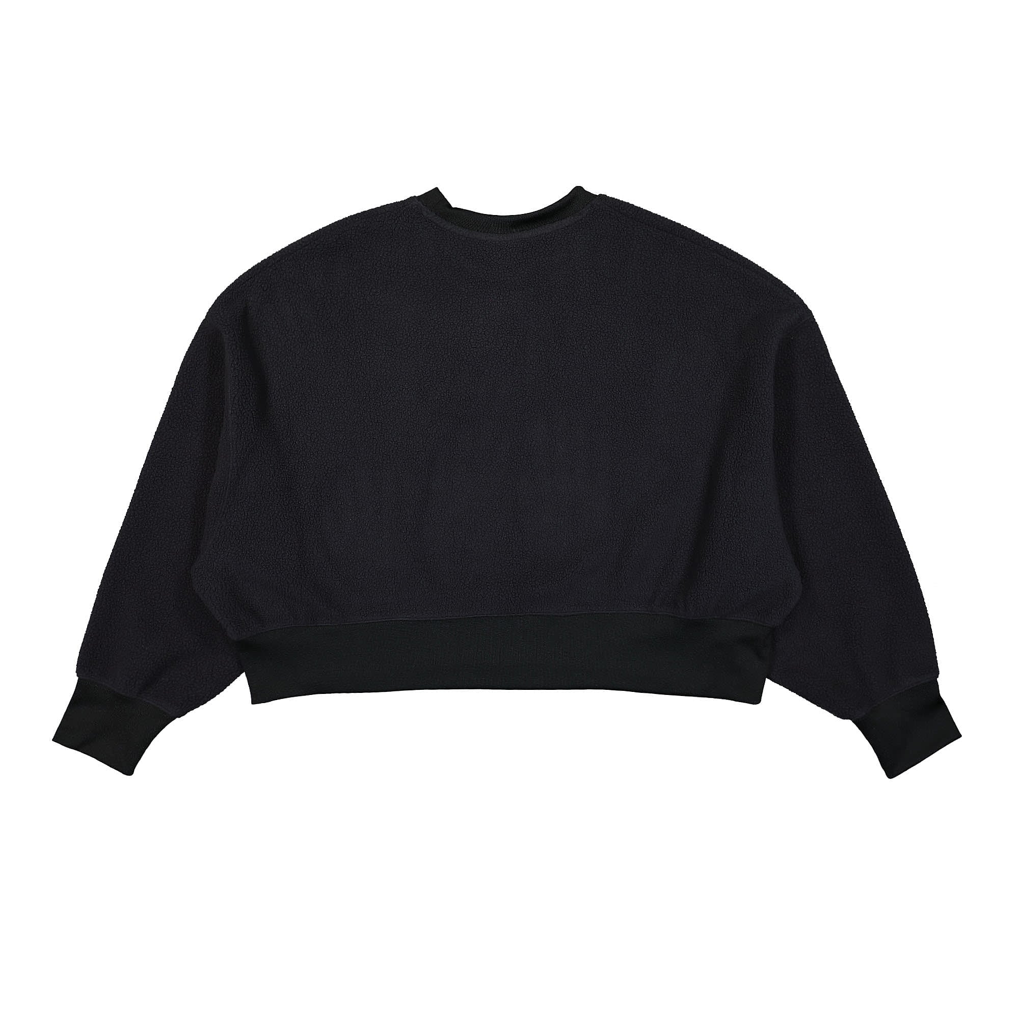 Nike Wmns NSW Plush Mod Crop Crew Black / Dark Smoke Grey Sweatshirts Material | Overkill