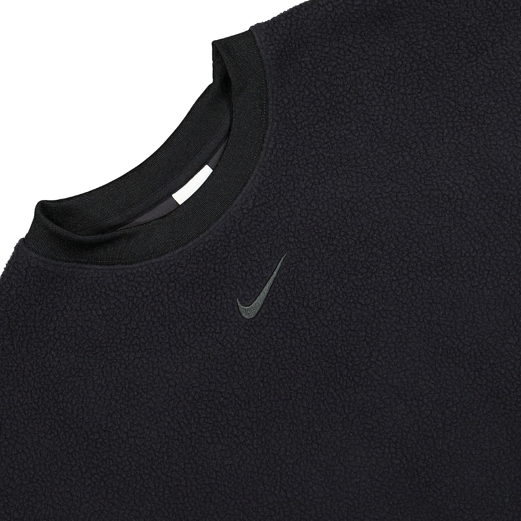 Nike Wmns NSW Plush Mod Crop Crew Black / Dark Smoke Grey Sweatshirts Close-up | Overkill