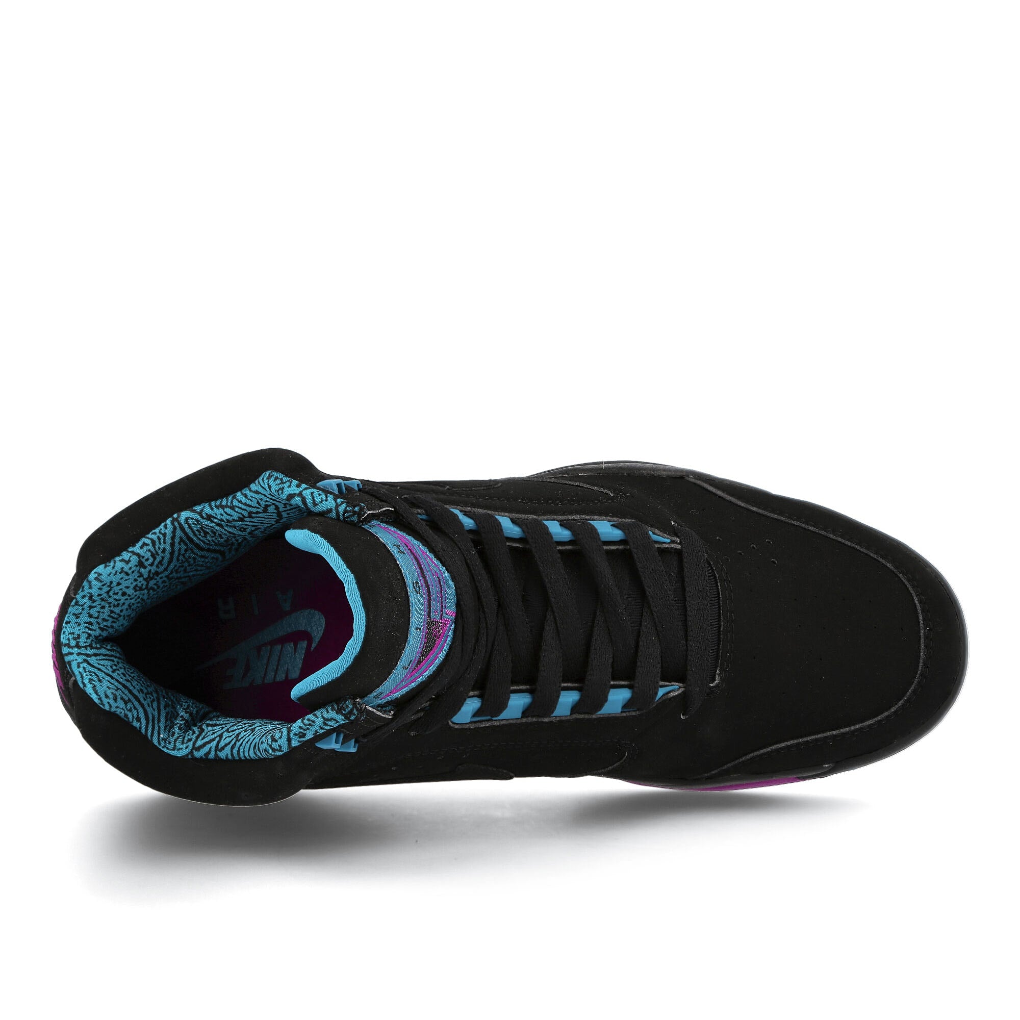 Nike air flight lite mid Black-Black - Cyber Teal - Red Plum Low Top Sneakers Detailfoto | Overkill
