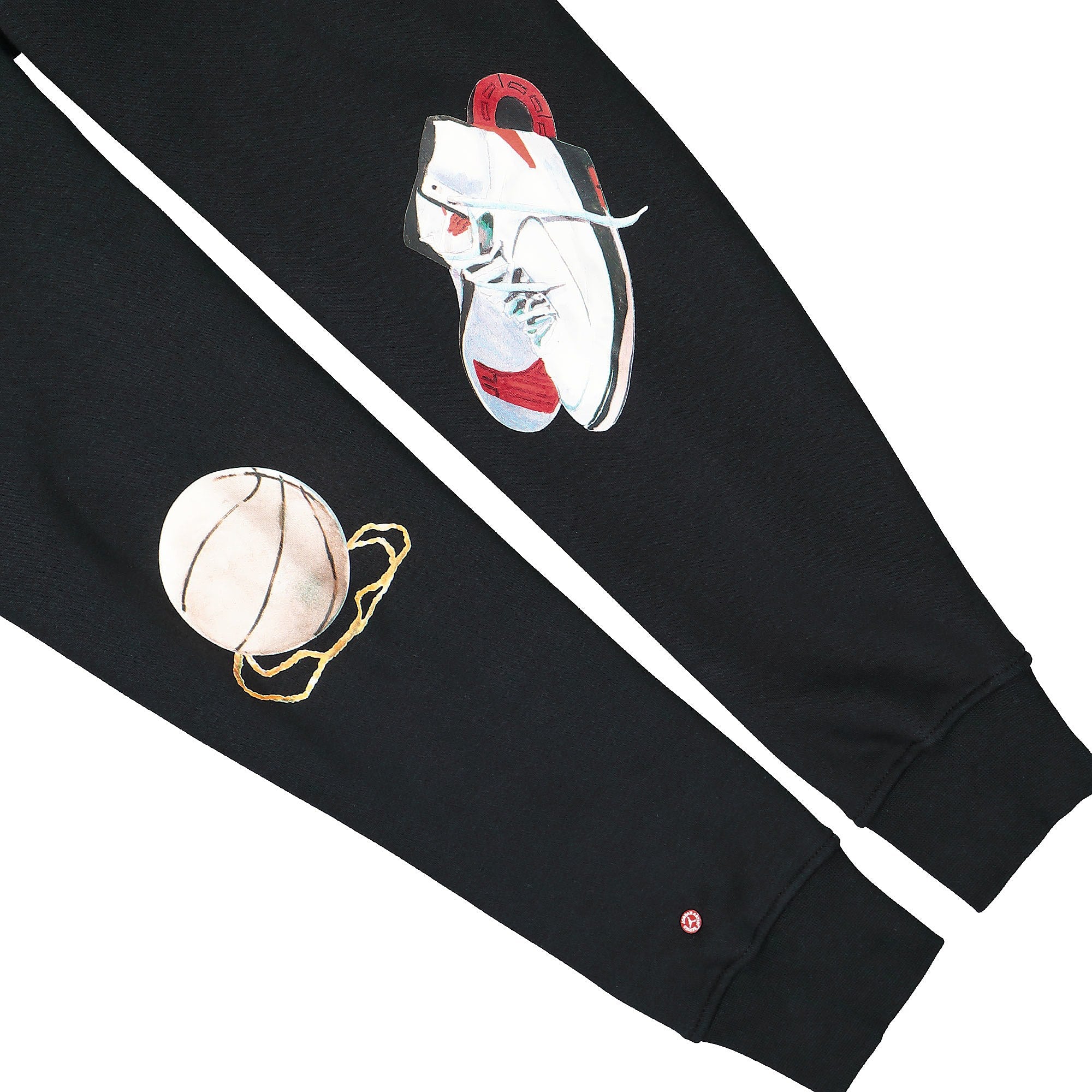 Jordan Air Jordan Artist Series Fleece Hoodie Black / Sail / University Red Hoodies Detail view 1 | Overkill