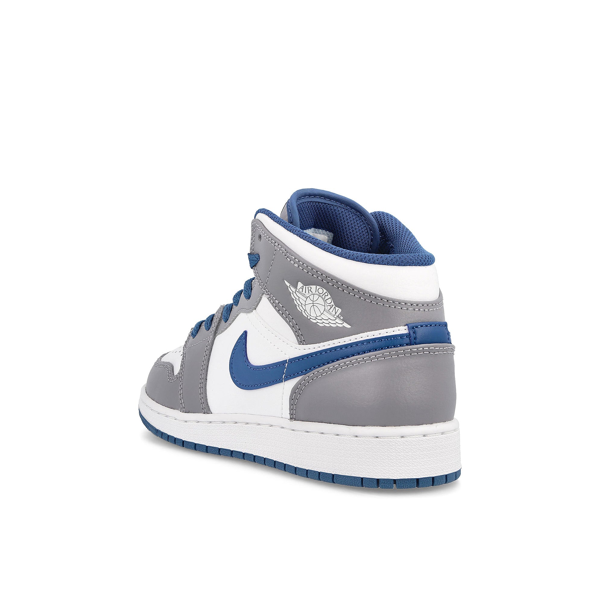 Jordan Air Jordan 1 Mid GS Cement Grey / White - True Blue Mid Top Sneakers Material | Overkill