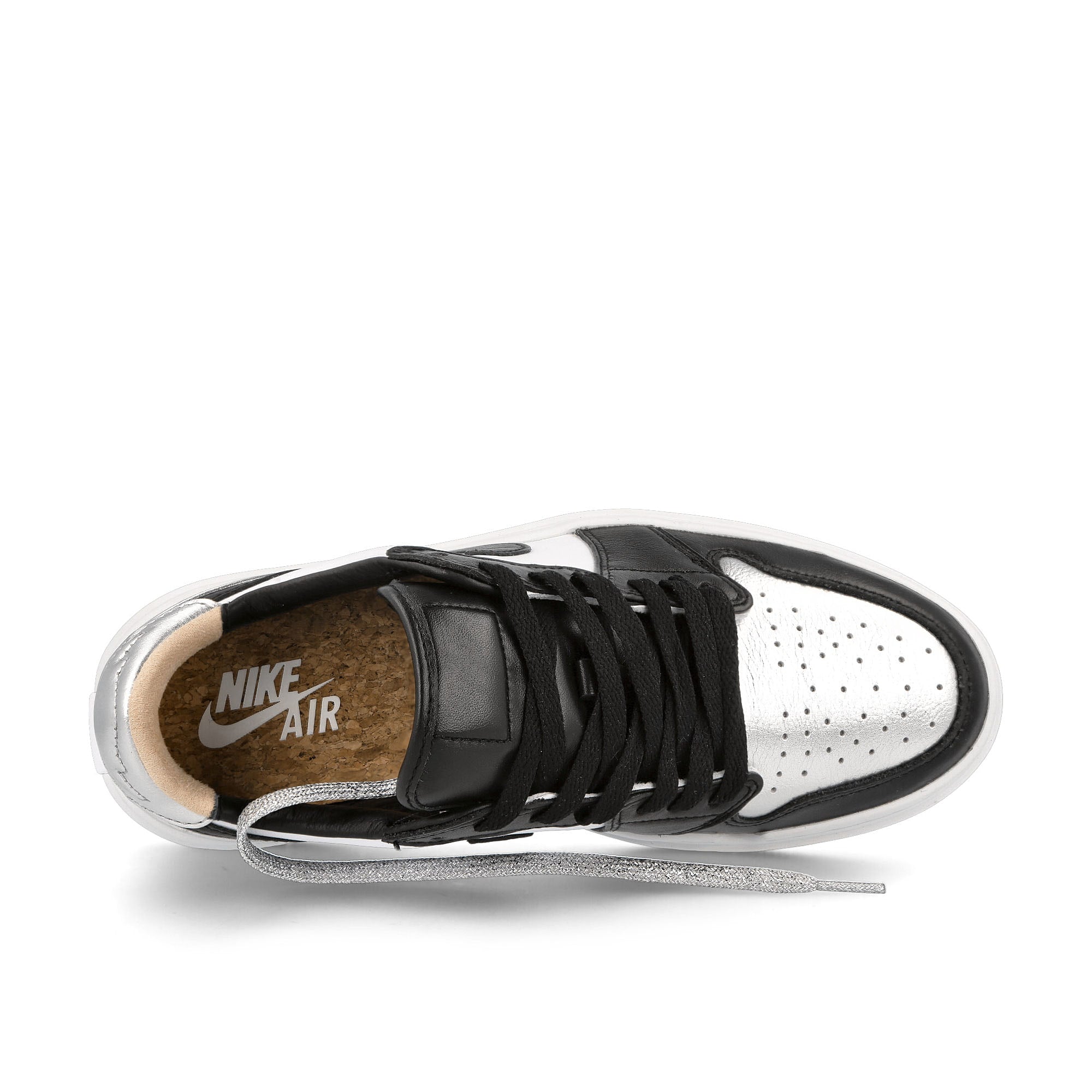 Jordan Wmns Air Jordan 1 Elevate Low SE Metallic Silver-Black - White - White Onyx Sneakers Detail View 1 | Overkill