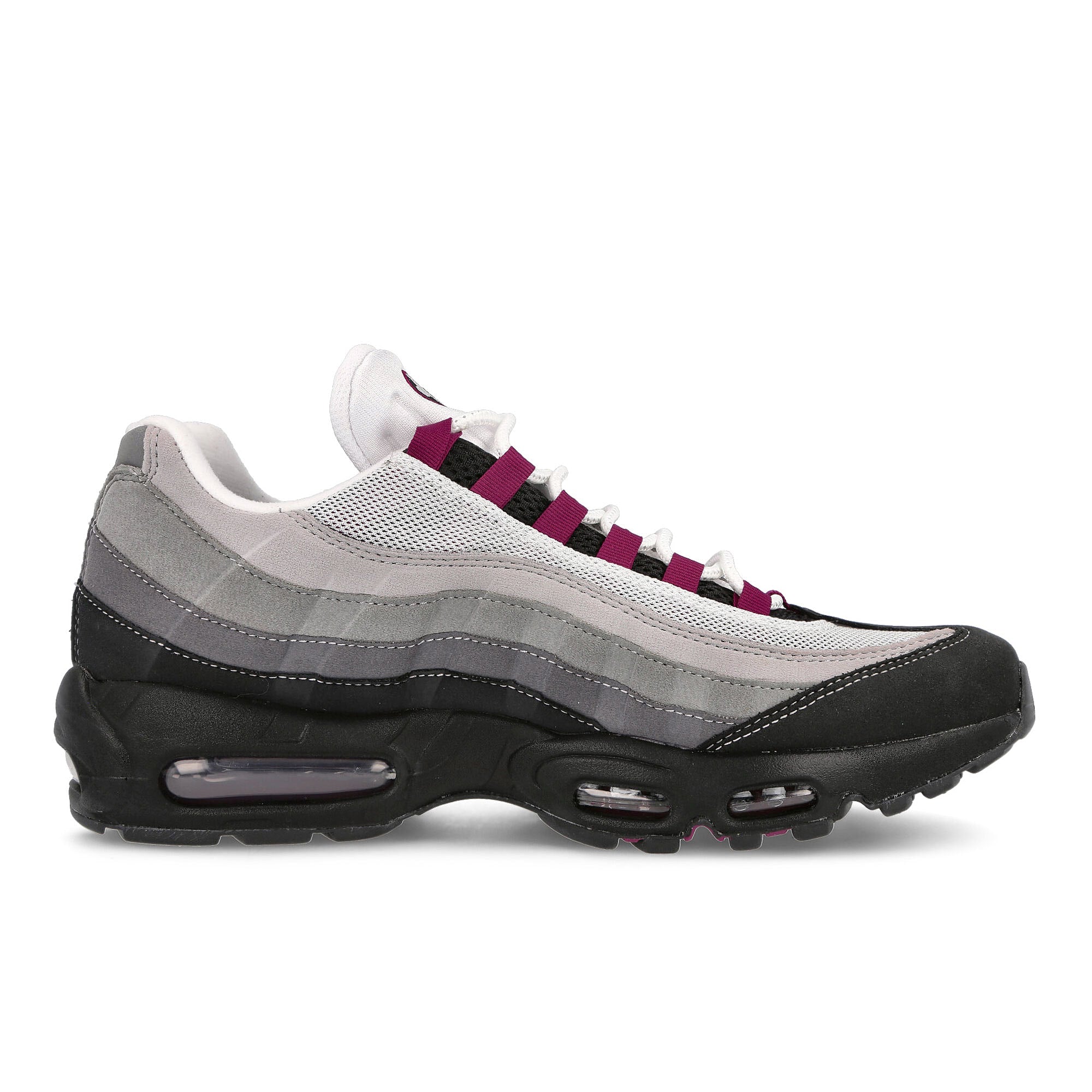 Nike air max 95 Black / Dark Beetroot - Pearl Grey Low Top Sneakers Silhouette | Overkill