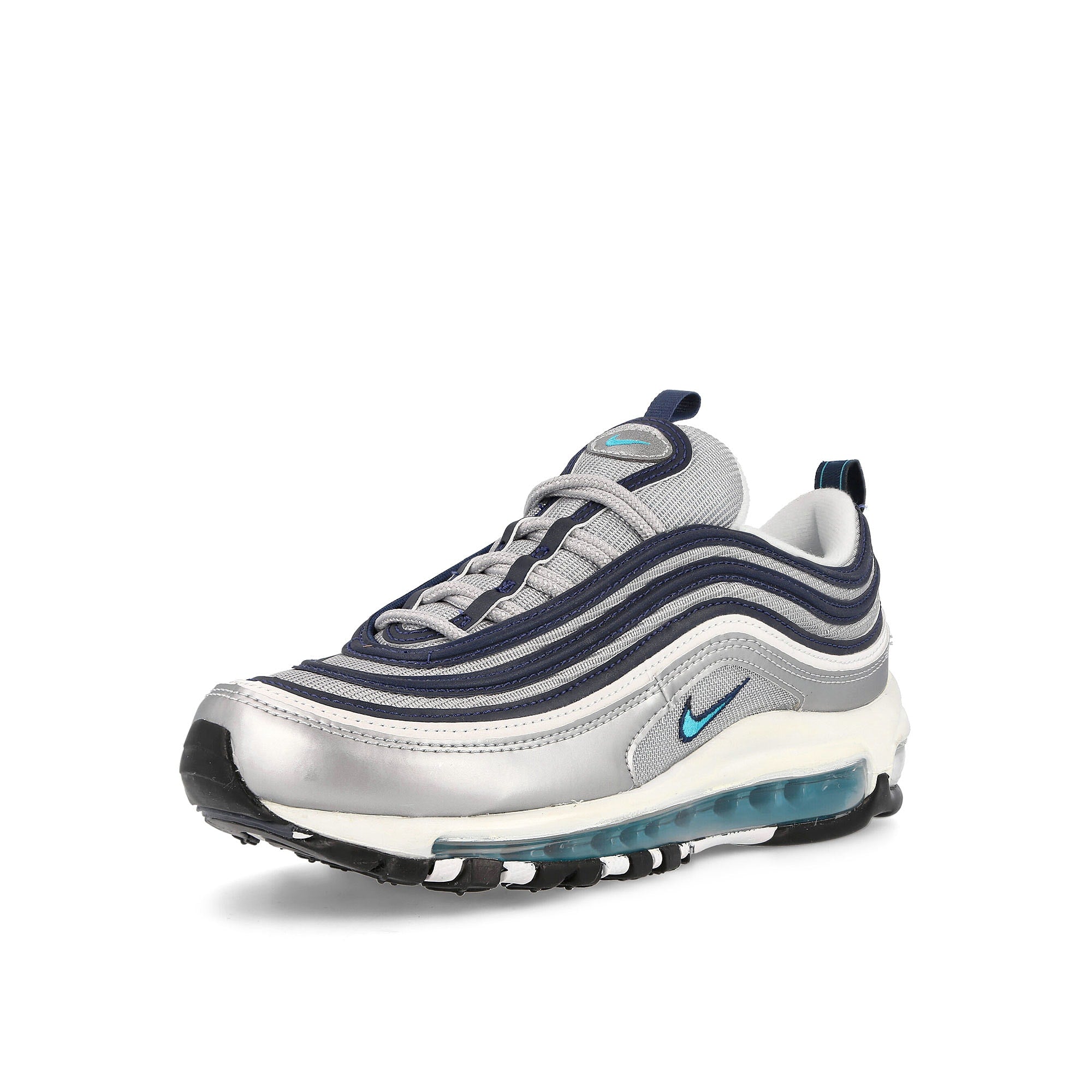 Nike wmns air max 97 og Metallic Silver / Chlorine Blue Sneakers Close Up | Overkill