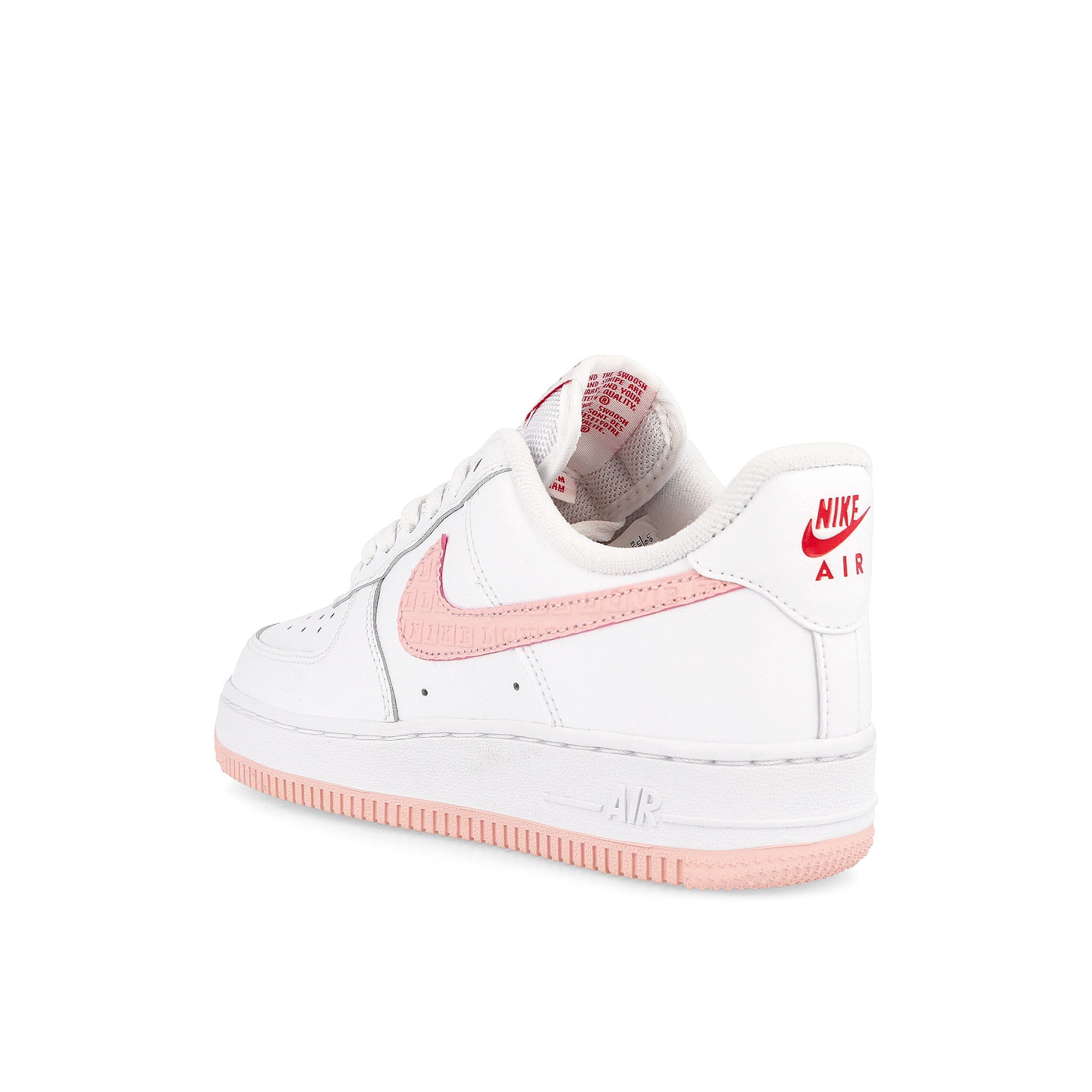 Nike wmns air force 1 07 White / Atmosphere - University Red - Sail Close-up | Overkill
