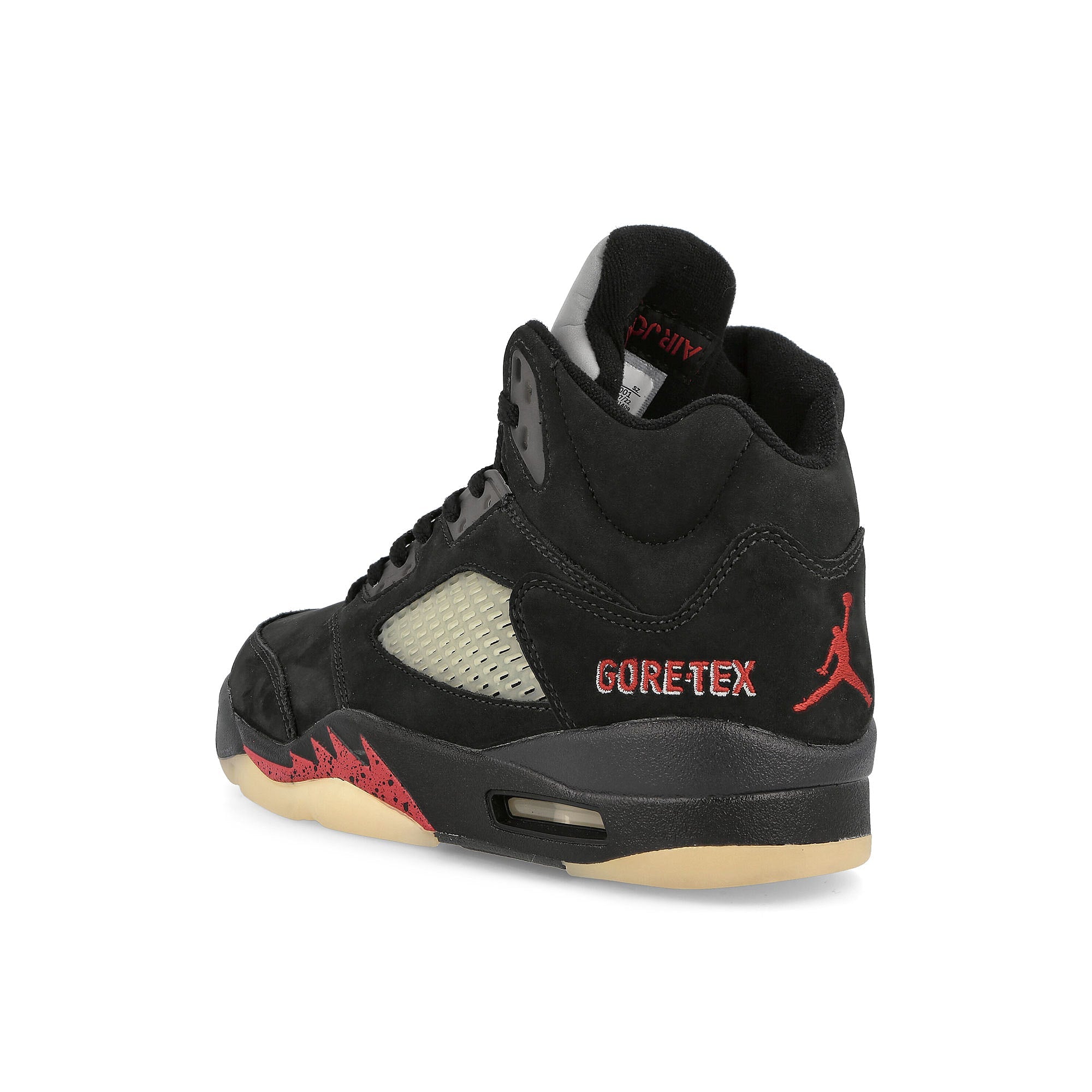 Jordan Air Jordan Wmns 5 Retro GTX Off Noir-Fire Red - Black - Muslin High Top Sneakers Material | Overkill