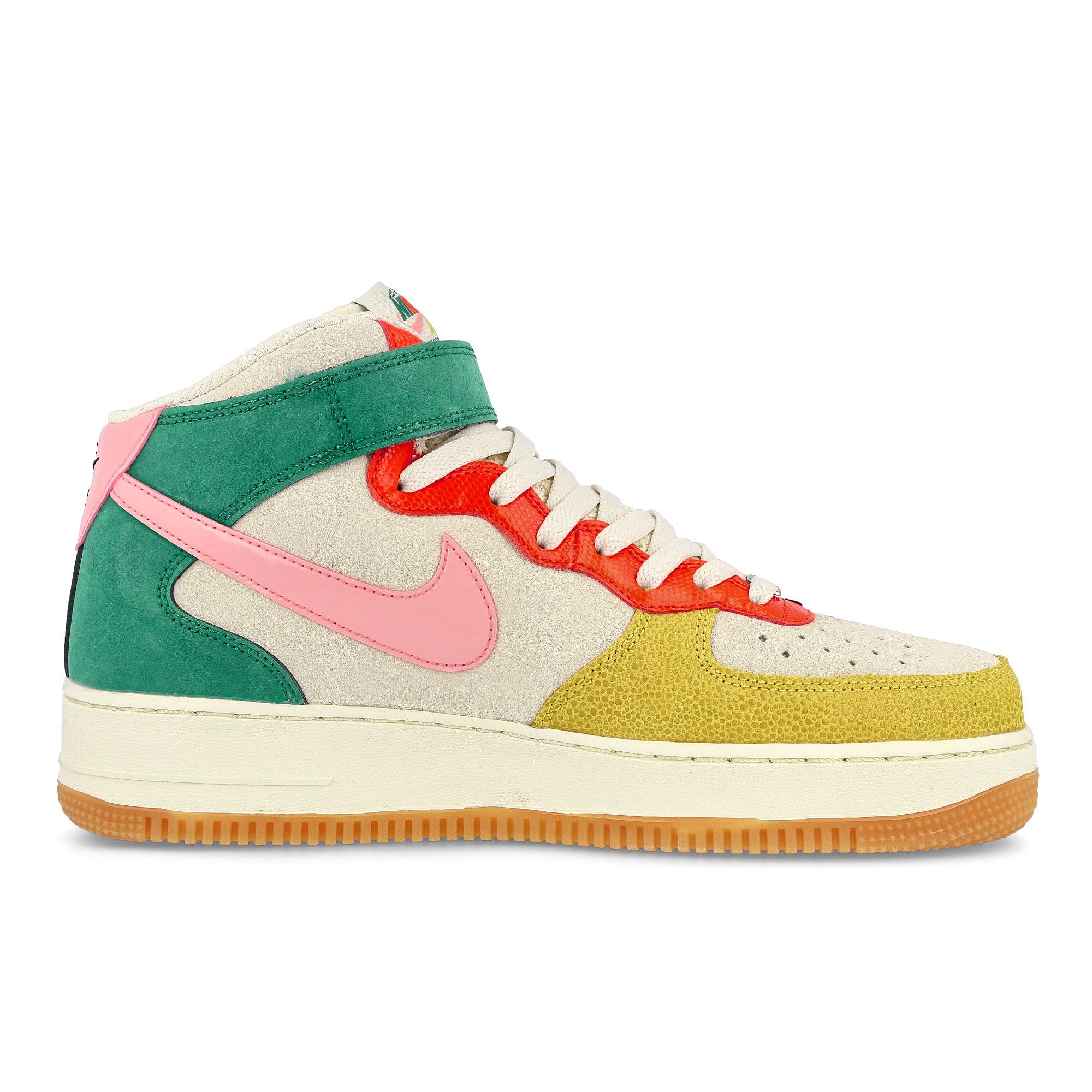 Nike air force 1 mid Coconut Milk-Bleached Coral-Vivid Sulfur Mid Top Sneakers Silhouette | Overkill