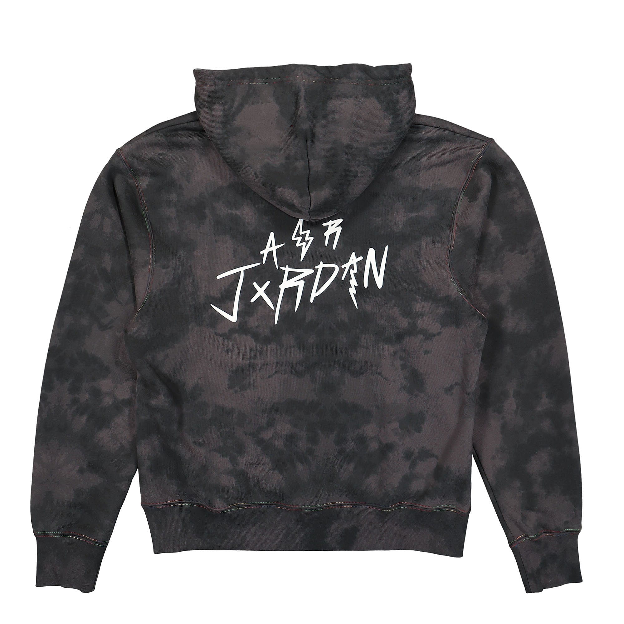 Jordan J Balvin x Air Jordan Fleece Hoodie Flat Pewter / Black Hoodies Close-up | Overkill