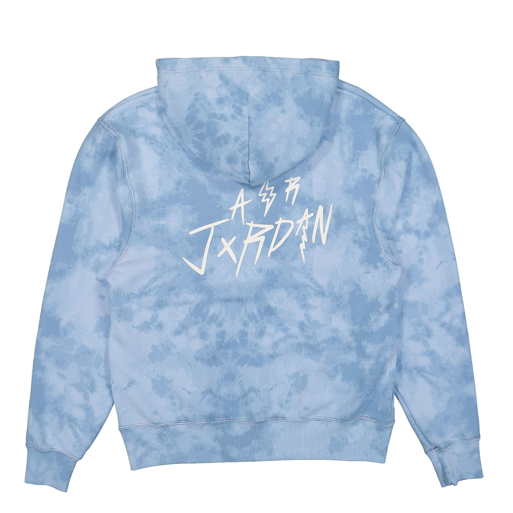 Jordan J Balvin x Air Jordan Fleece Hoodie Celecstine Blue / Leche Blue Hoodies Close-up | Overkill