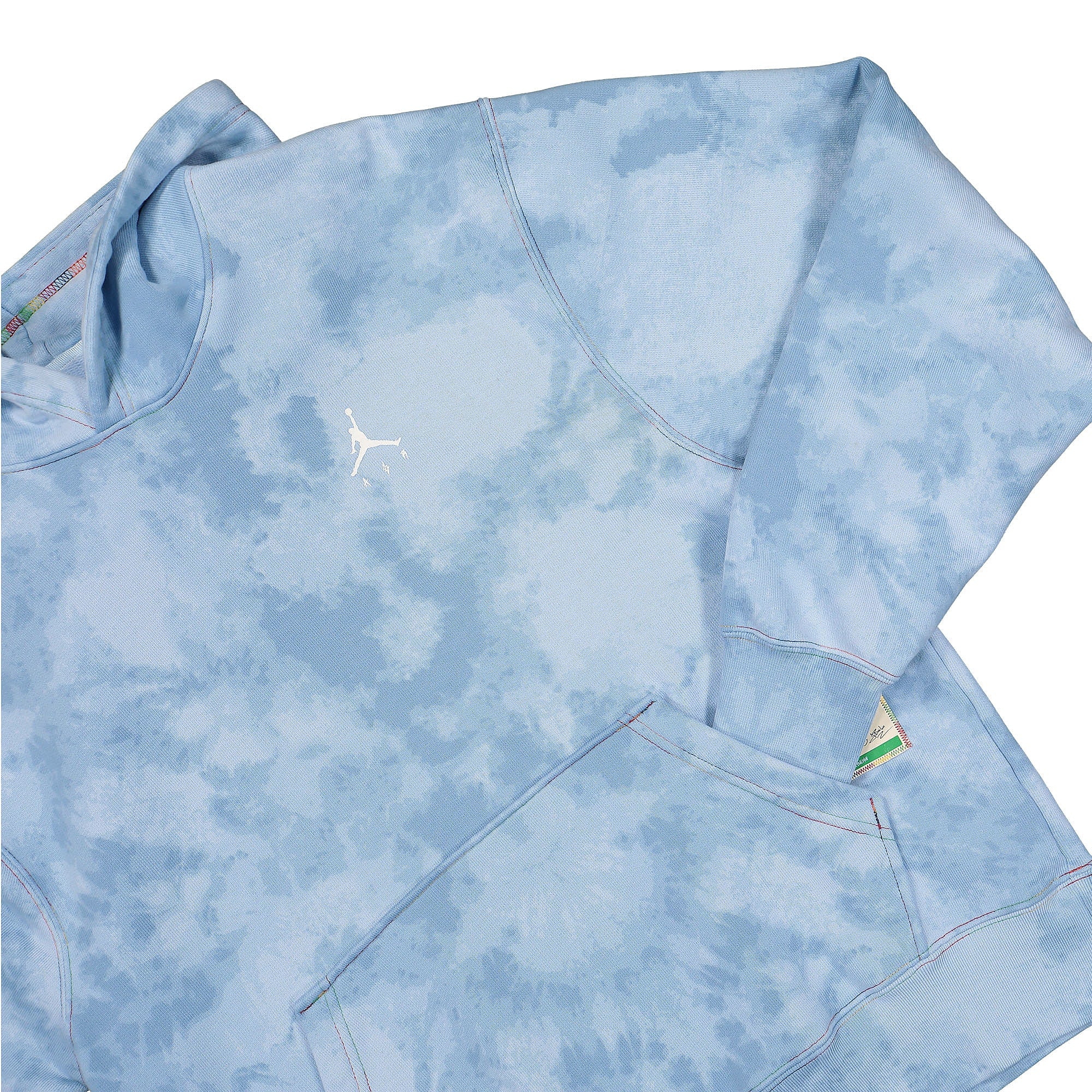 Jordan J Balvin x Air Jordan Fleece Hoodie Celecstine Blue / Leche Blue Hoodies Detailfoto | Overkill