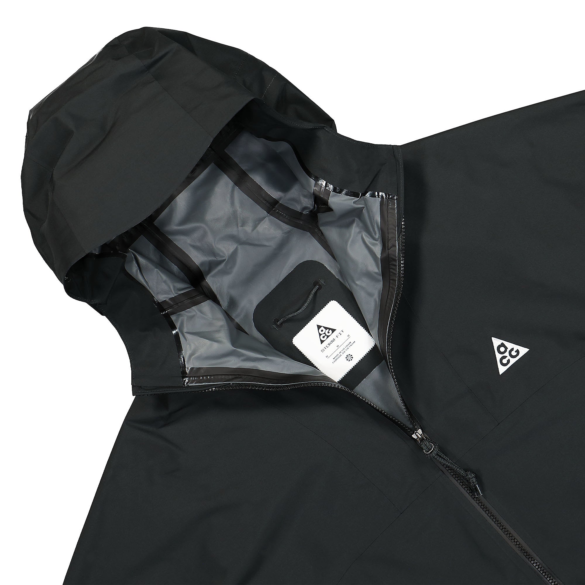 Nike ACG Storm-FIT ADV Cascade Rains Full-Zip Shell Jacket Off Noir / Off Noir / Summit White Jackets Close-up | Overkill