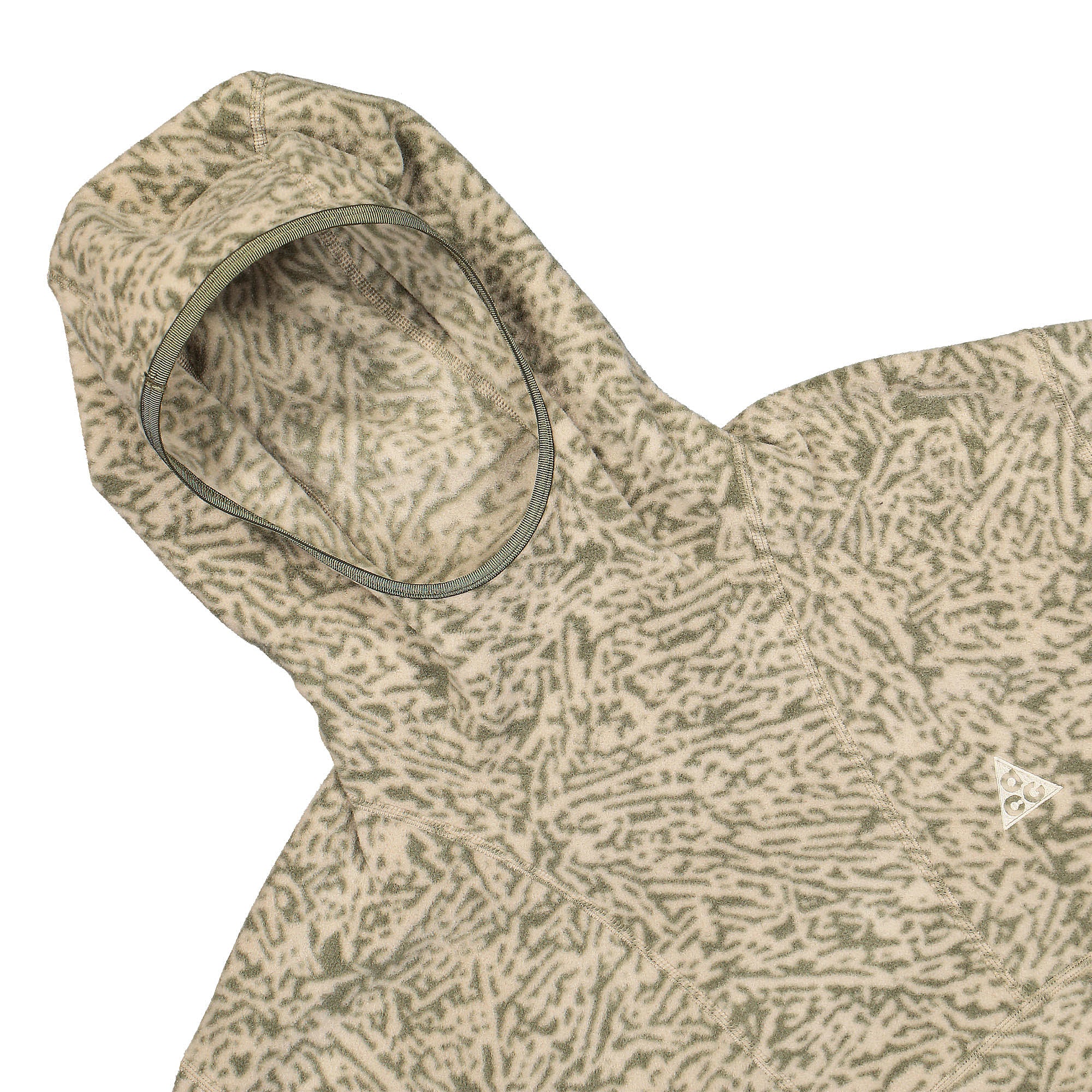 Nike ACG Therma-FIT Wolf Tree Pullover Hoodie Khaki / Medium Olive / Limestone / Sanddrift Hoodies Close-up | Overkill
