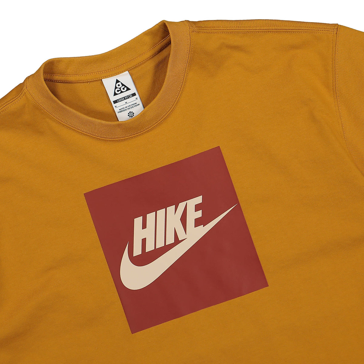 Nike NRG ACG Hike Box Tee Gold Suede T-Shirts Close-up | Overkill
