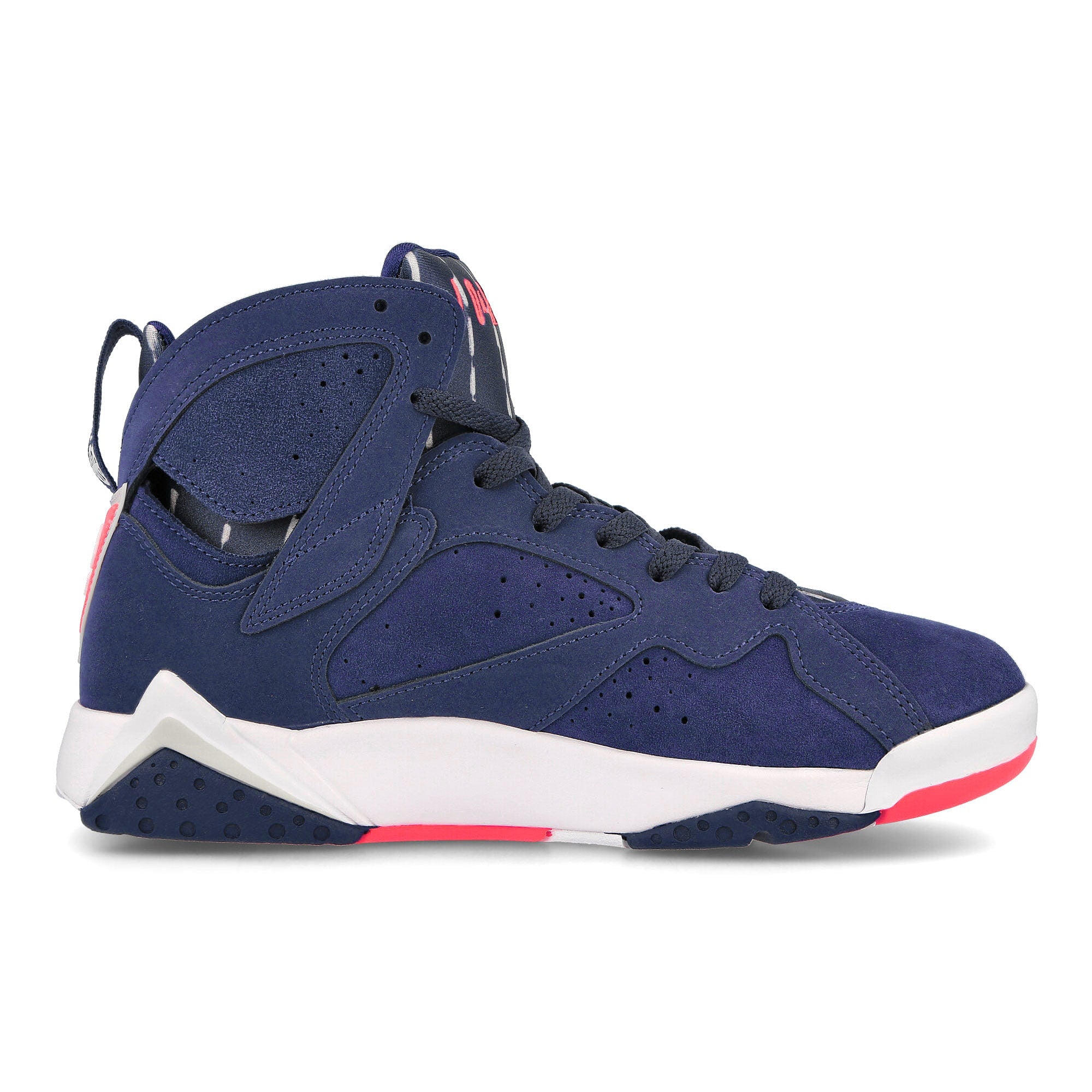 Jordan Air Jordan 7 Quai Retro Neutral Indigo / Bright Crimson -White Sneakers Silhouette | Overkill