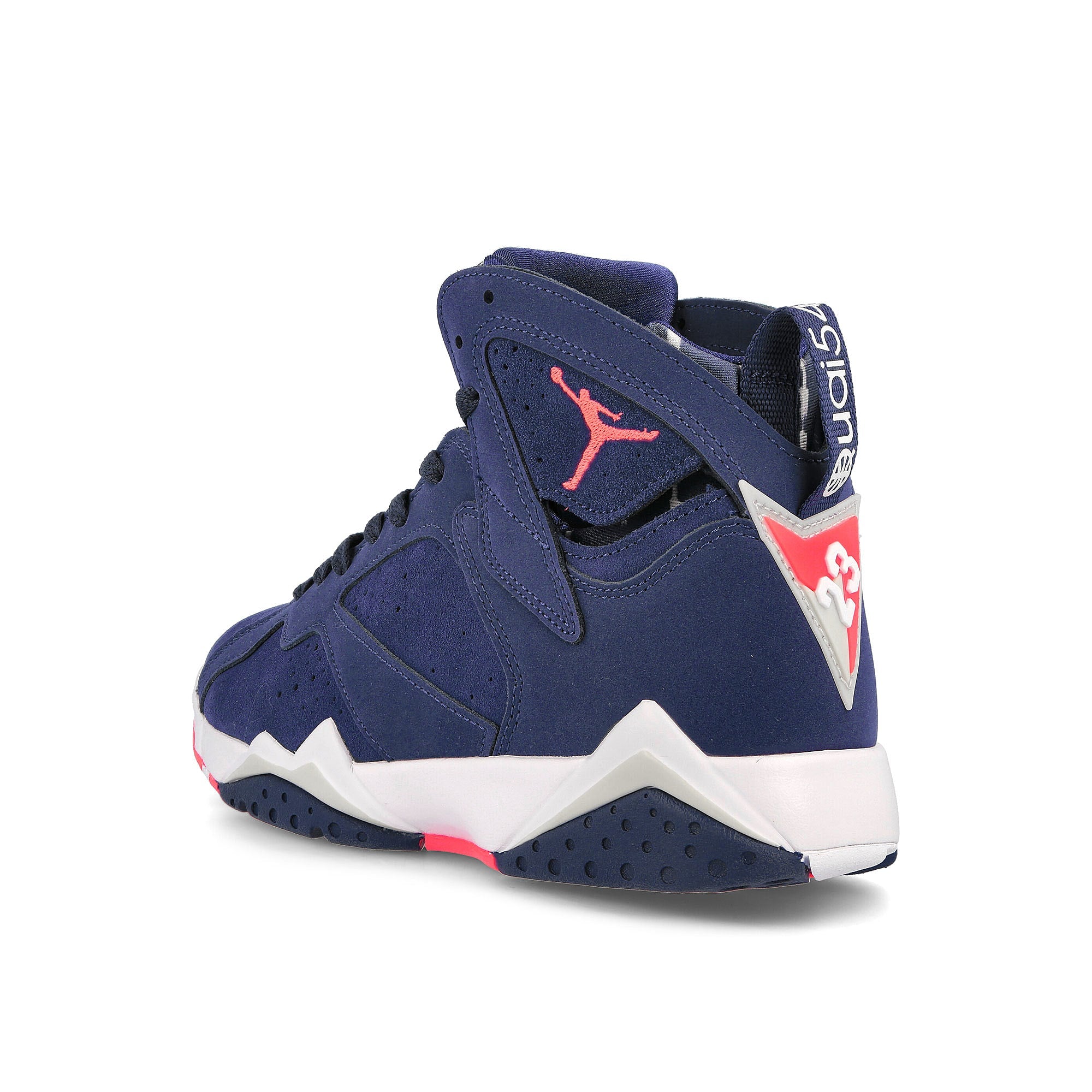 Jordan Air Jordan 7 Quai Retro Neutral Indigo / Bright Crimson -White Sneakers Material | Overkill