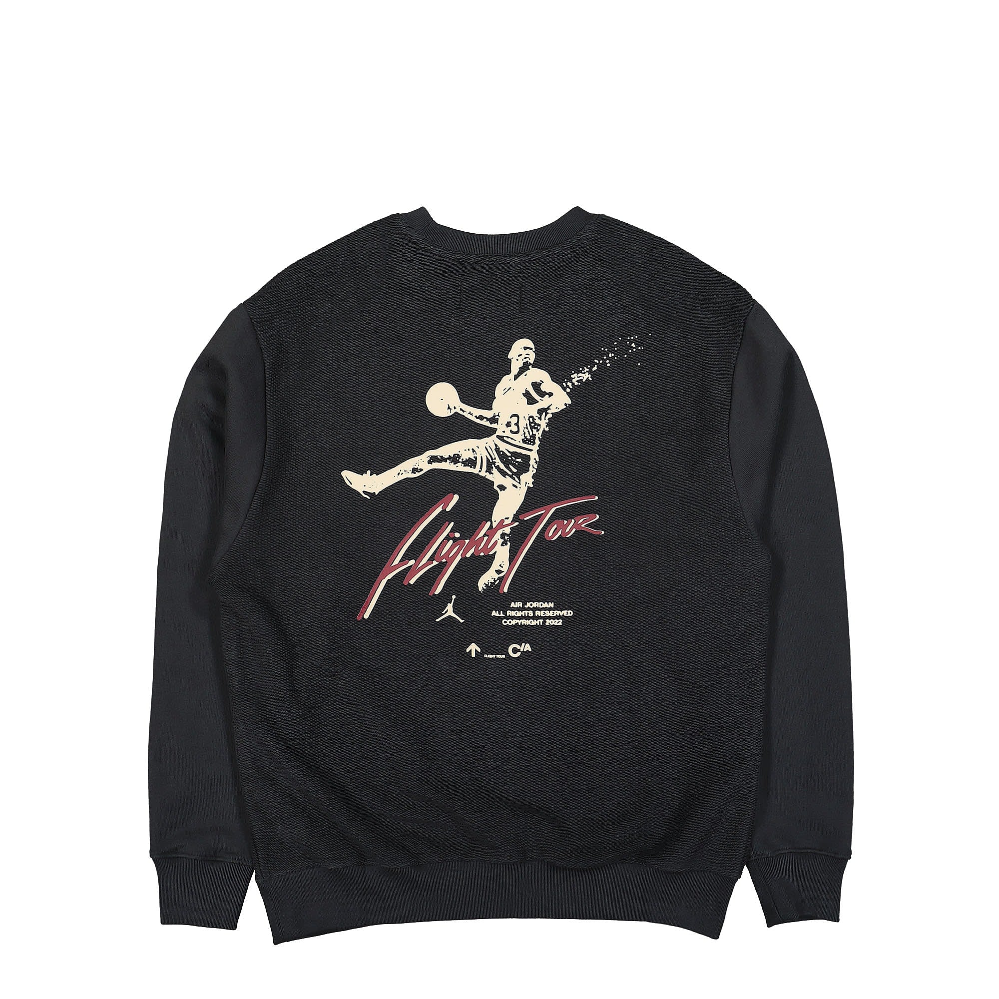 Jordan Air Jordan Flight Heritage Crew Off Noir Sweatshirts Close-up | Overkill