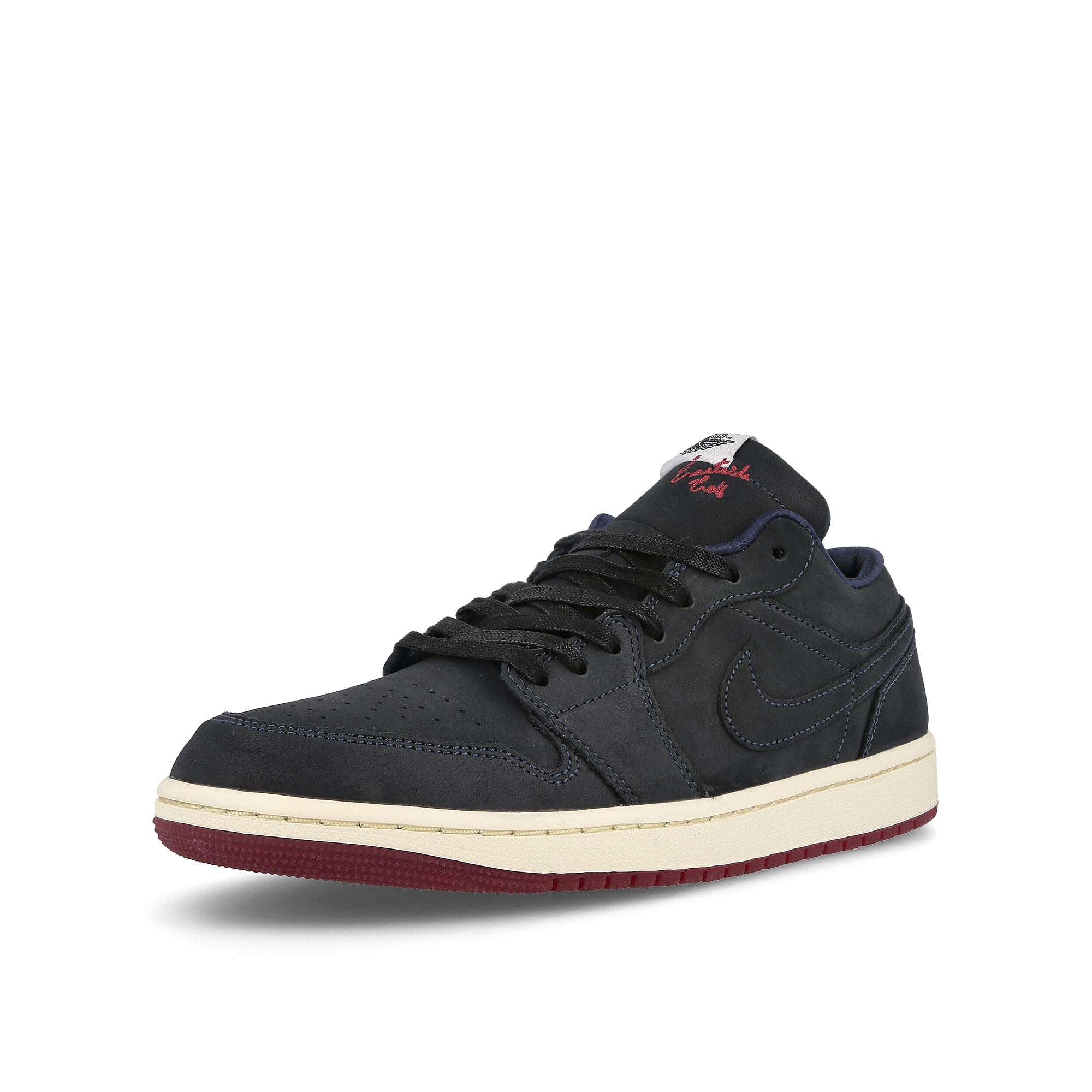 Jordan Eastside Golf x Air Jordan 1 Low SP Midnight Navy / Midnight Navy Sneakers Close Up | Overkill