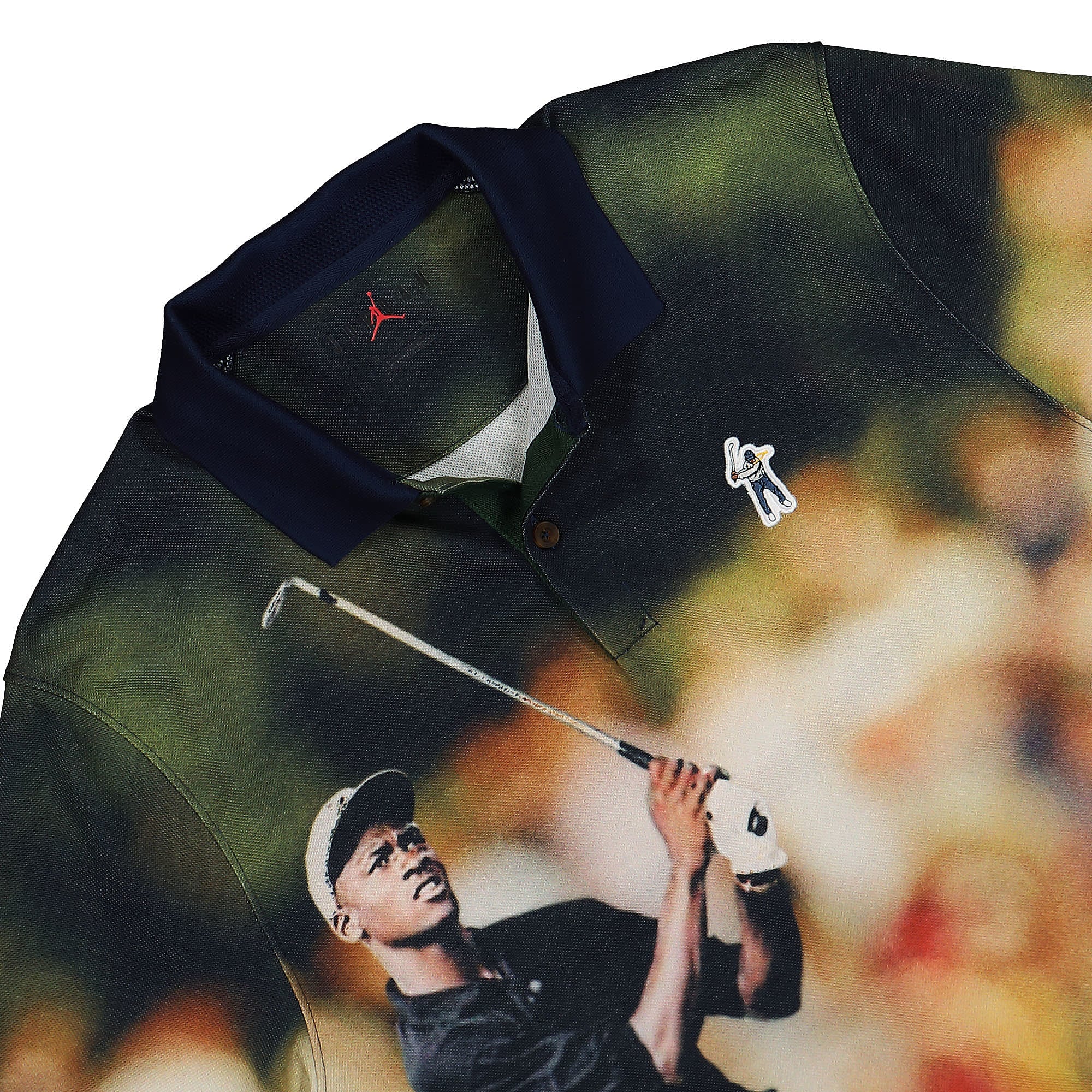 Jordan Eastside Golf x Air Jordan EG Polo Midnight Navy / Fir Polo Shirts Close-up | Overkill