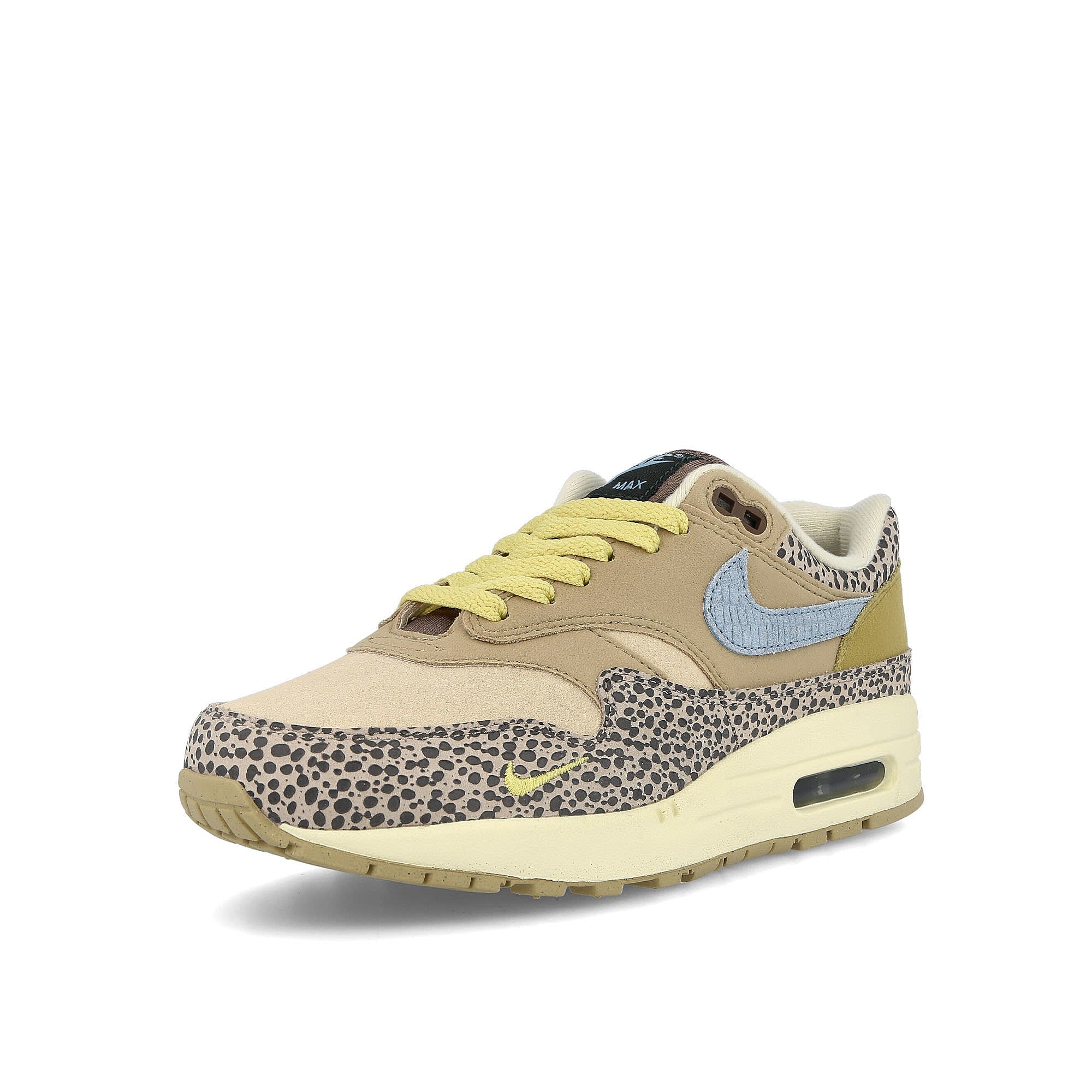 Nike wmns air max 1 Cobblestone-Worn Blue - Limestone Low Top Sneakers Close Up | Overkill