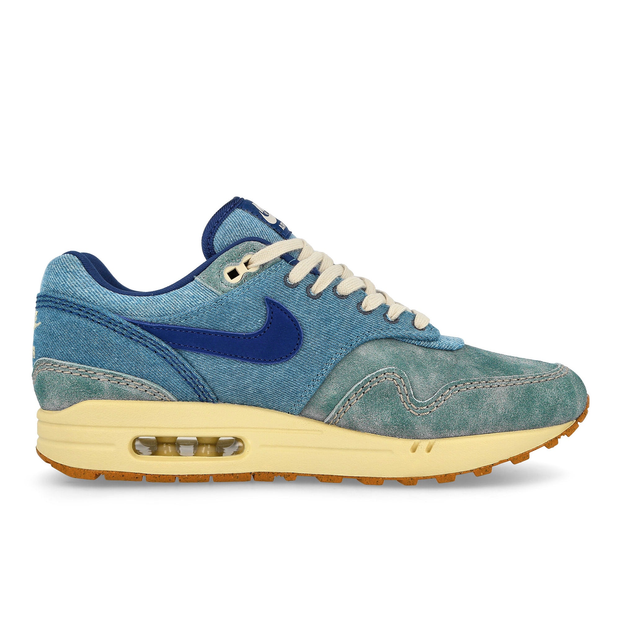 Nike air max 1 premium Mineral Slate-Deep Royal Blue - Lemon Wash Low Top Sneakers Silhouette | Overkill