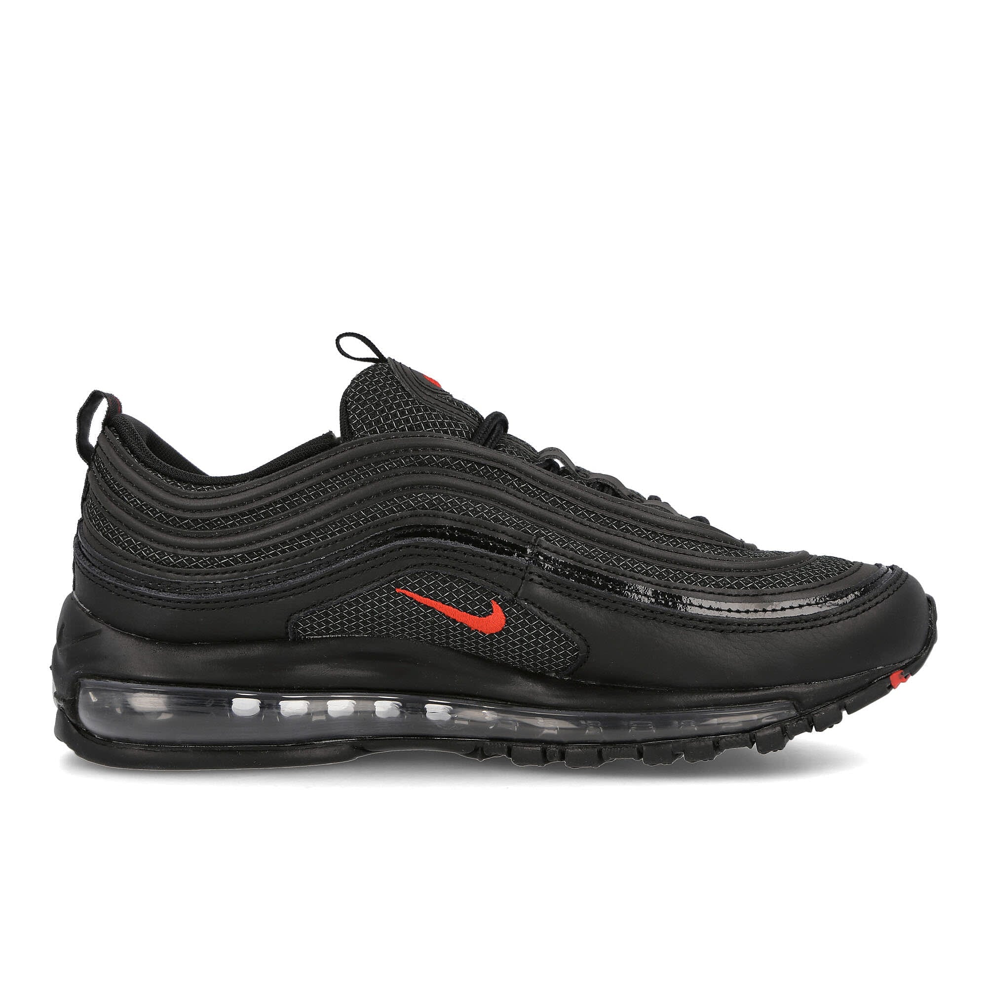 Nike air max 97 Black / University Red - White Sneakers Silhouette | Overkill