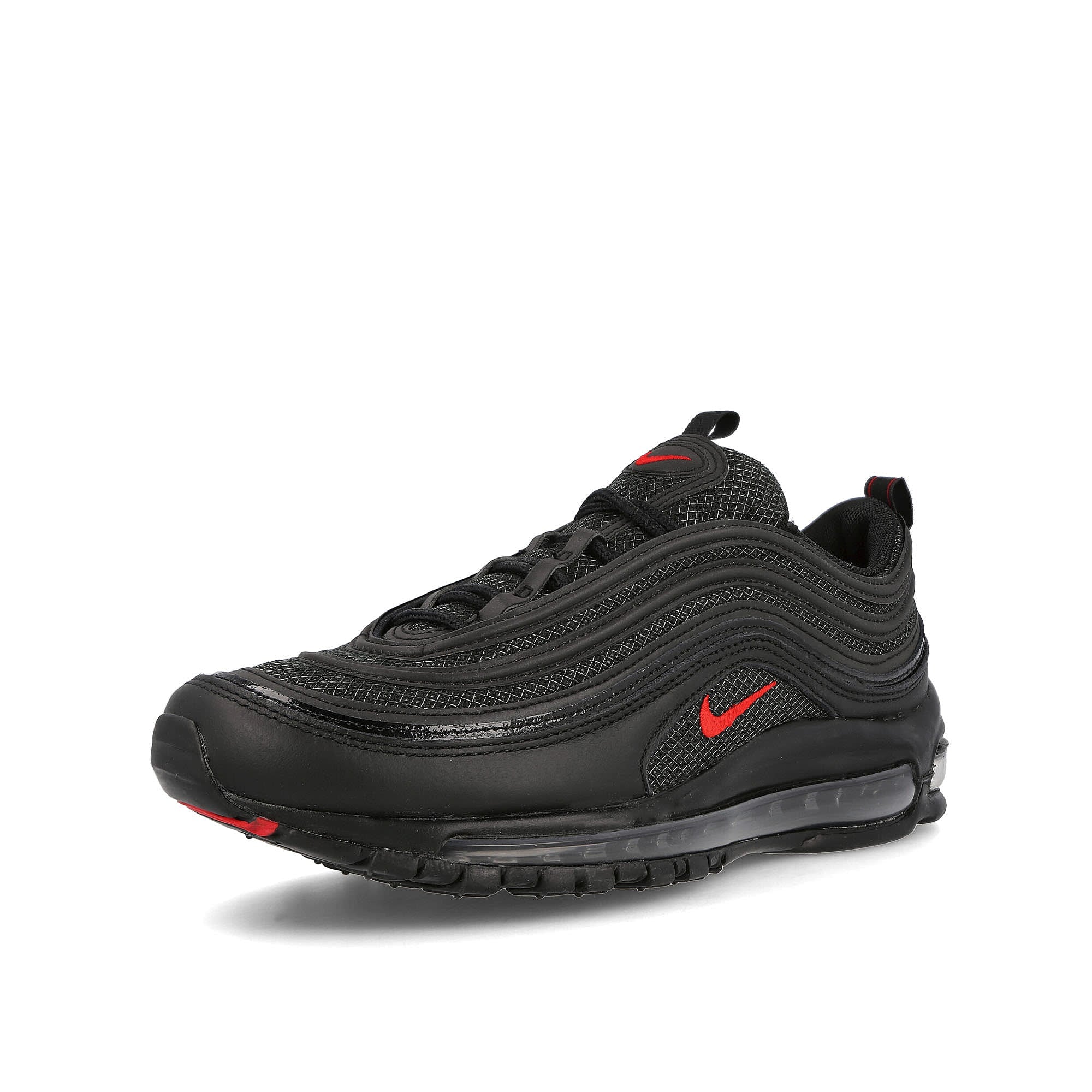 Nike air max 97 Black / University Red - White Sneakers Close Up | Overkill