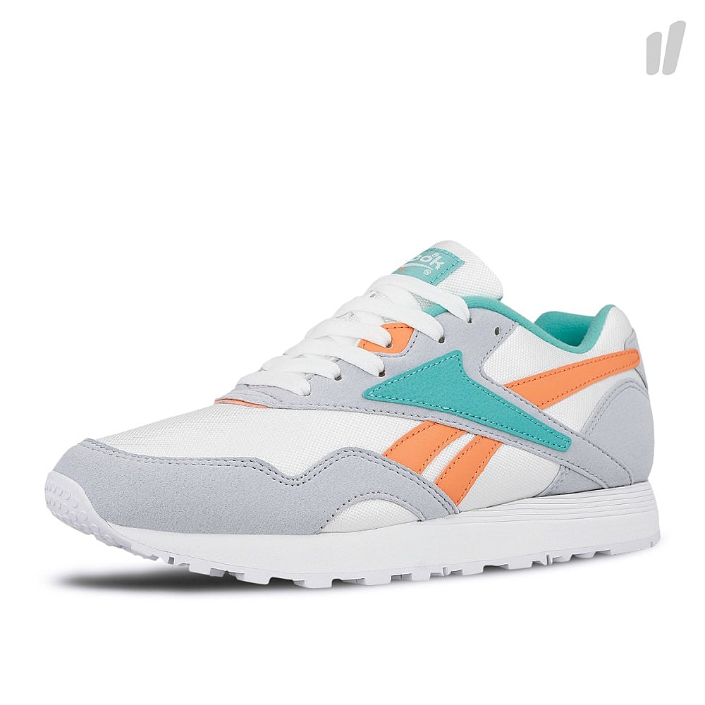 Reebok wmns rapide syn White-Grey-Emerald-Pink Sneakers Close Up | Overkill