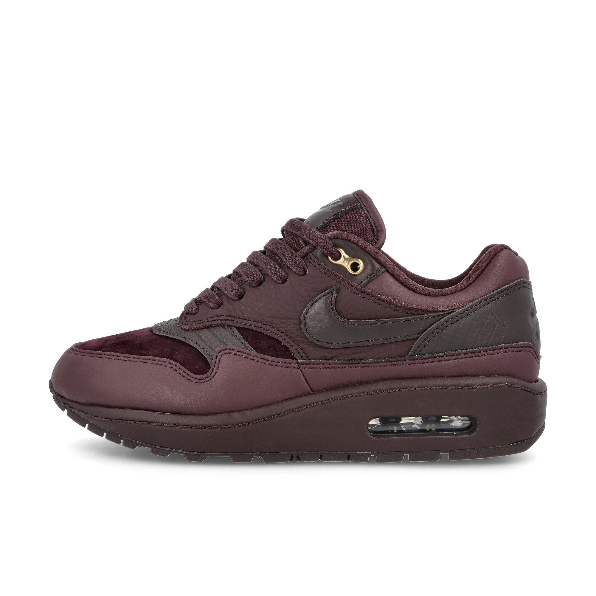 Nike Wmns Air Max 1 87 NBHD Burgundy Crush-Burgundy Crush Low Top Sneakers DV3888 600 | Overkill