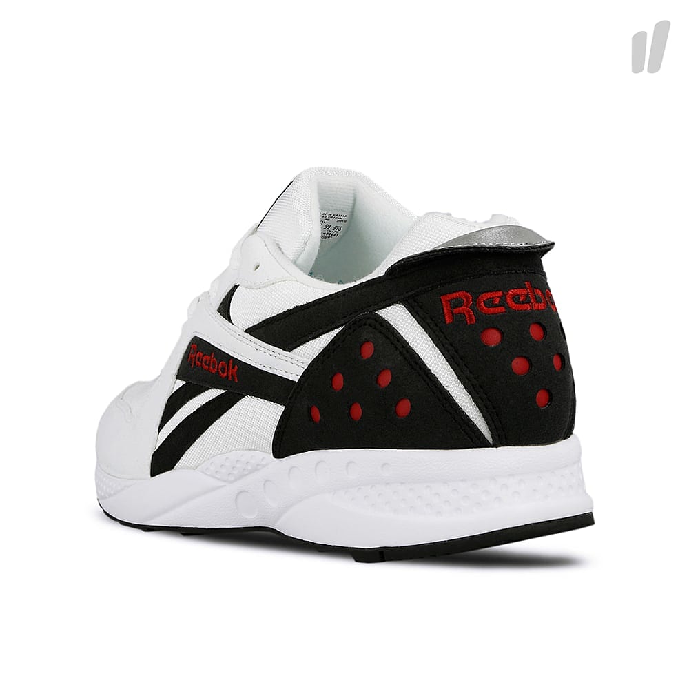 Reebok pyro White-Black-Cranberry Red Sneakers Material | Overkill