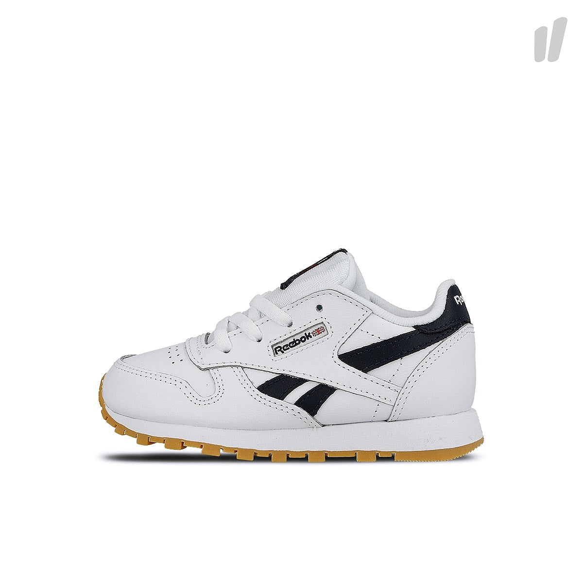 Reebok classic leather infants White-Collegiate Navy-Gum Low Top Sneakers DV4569 | Overkill