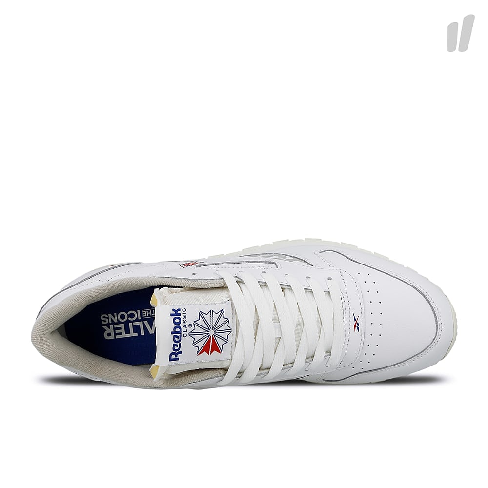 Reebok classic leather mu White-Dark Royal-Red-Grey Low Top Sneakers Detailfoto | Overkill